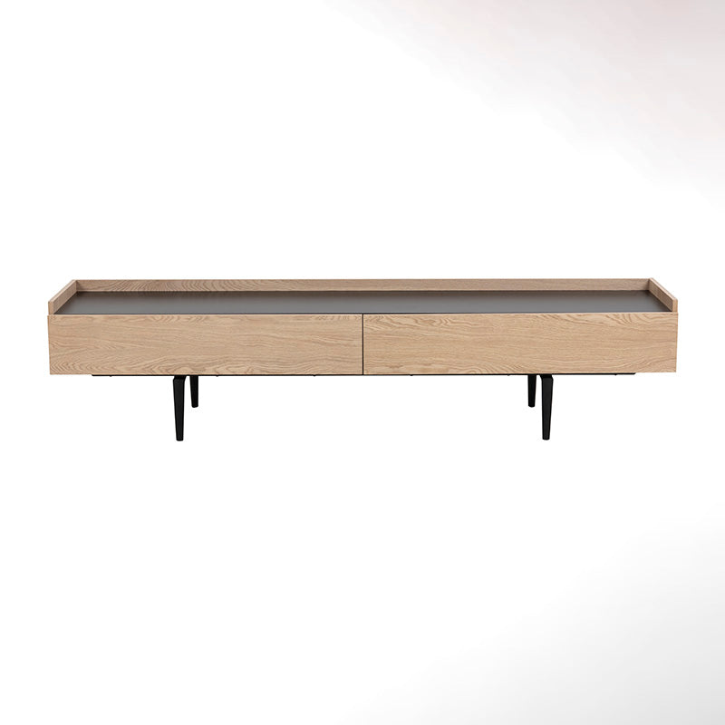 BROGAN 200cm Natural Wood TV Stand Entertainment Center - Modern Media Console for Living Room, Bedroom & Home Theater
