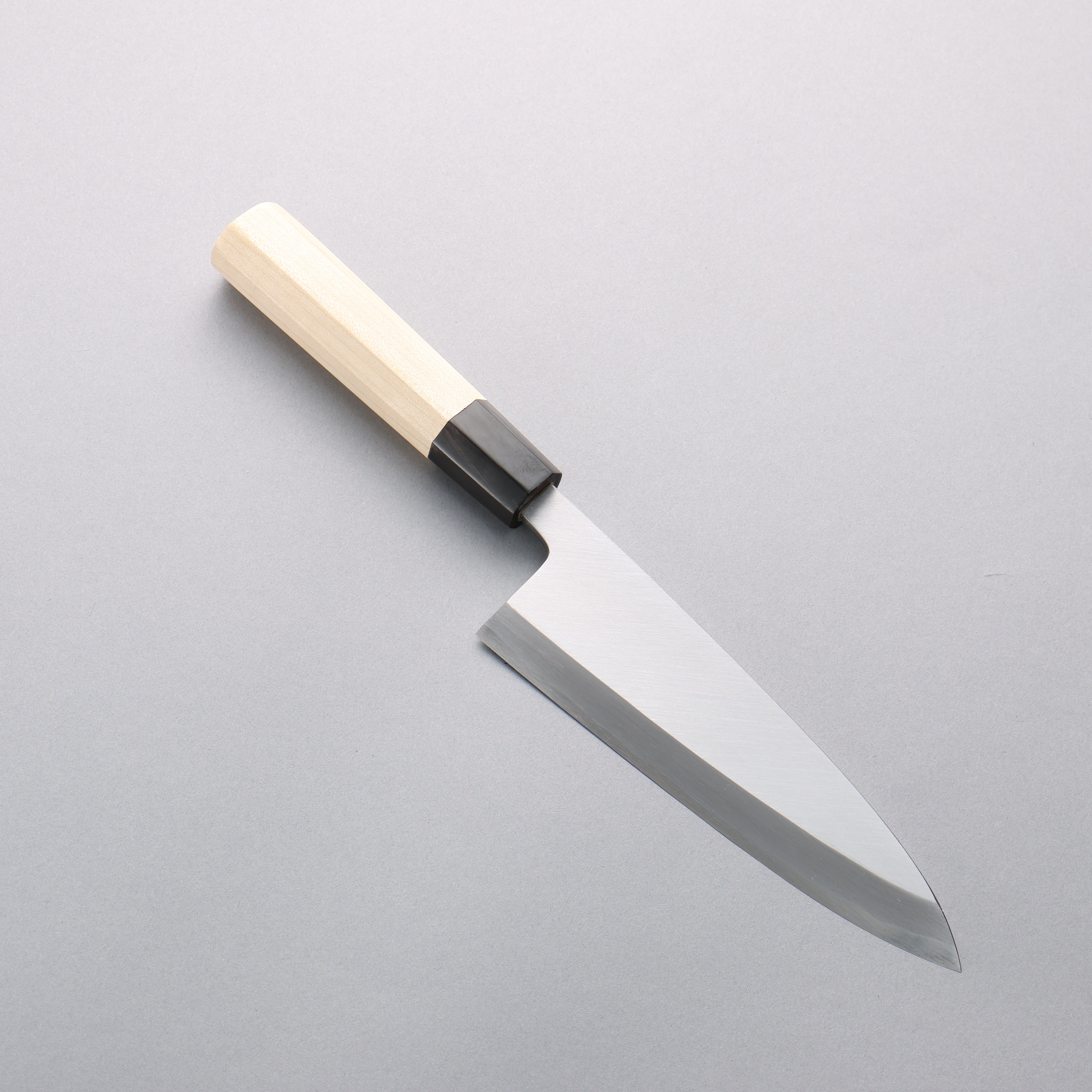 Minamoto Akitada White Steel No.2 Aideba 165mm Magnolia Handle Japanese Kitchen Knife - Buffalo Horn Ferrule for Precision Slicing & Chopping