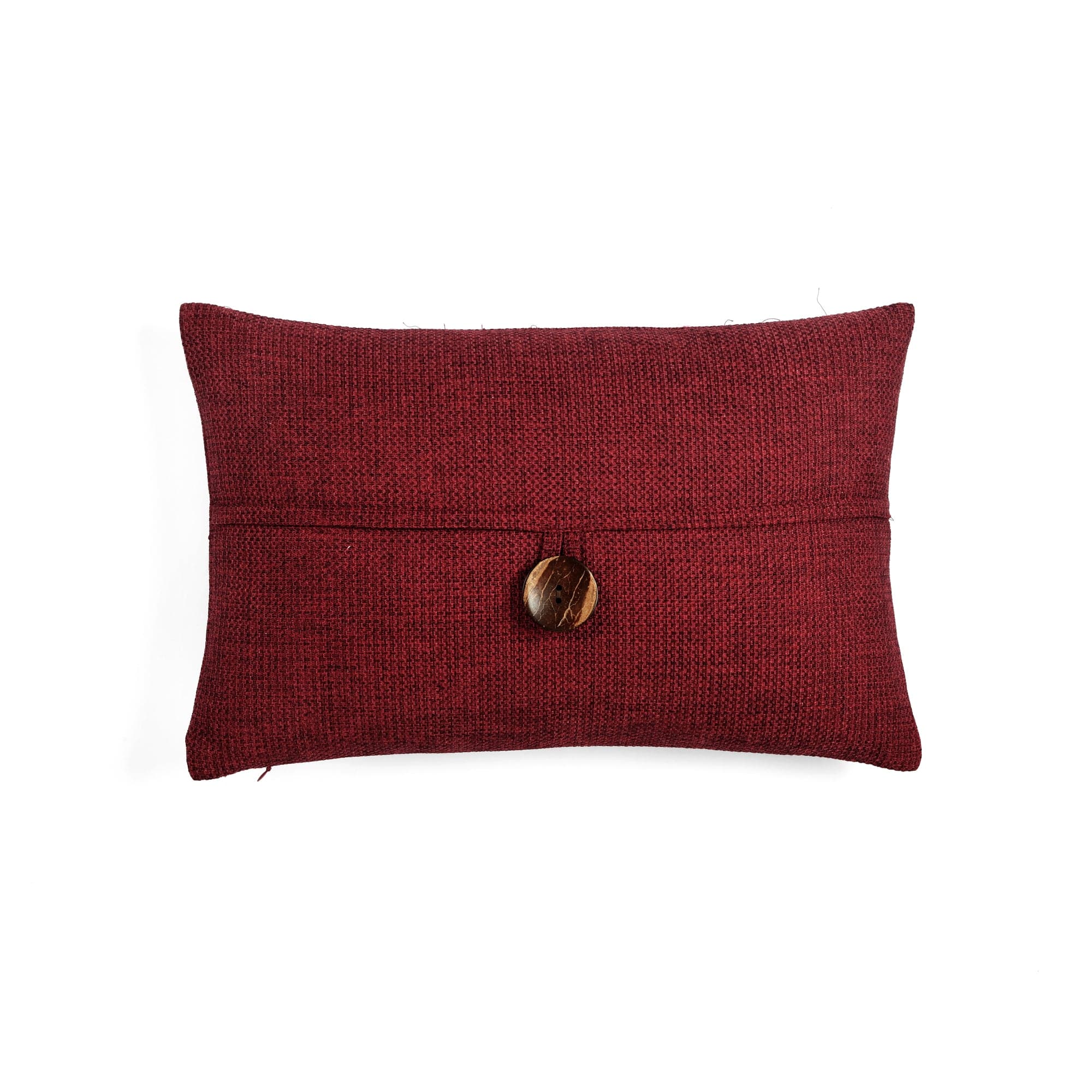 Linen Texture Woven Button Decorative Pillow Cover - Soft Bohemian Style Cushion Case for Sofa, Bed, Living Room & Home Decor