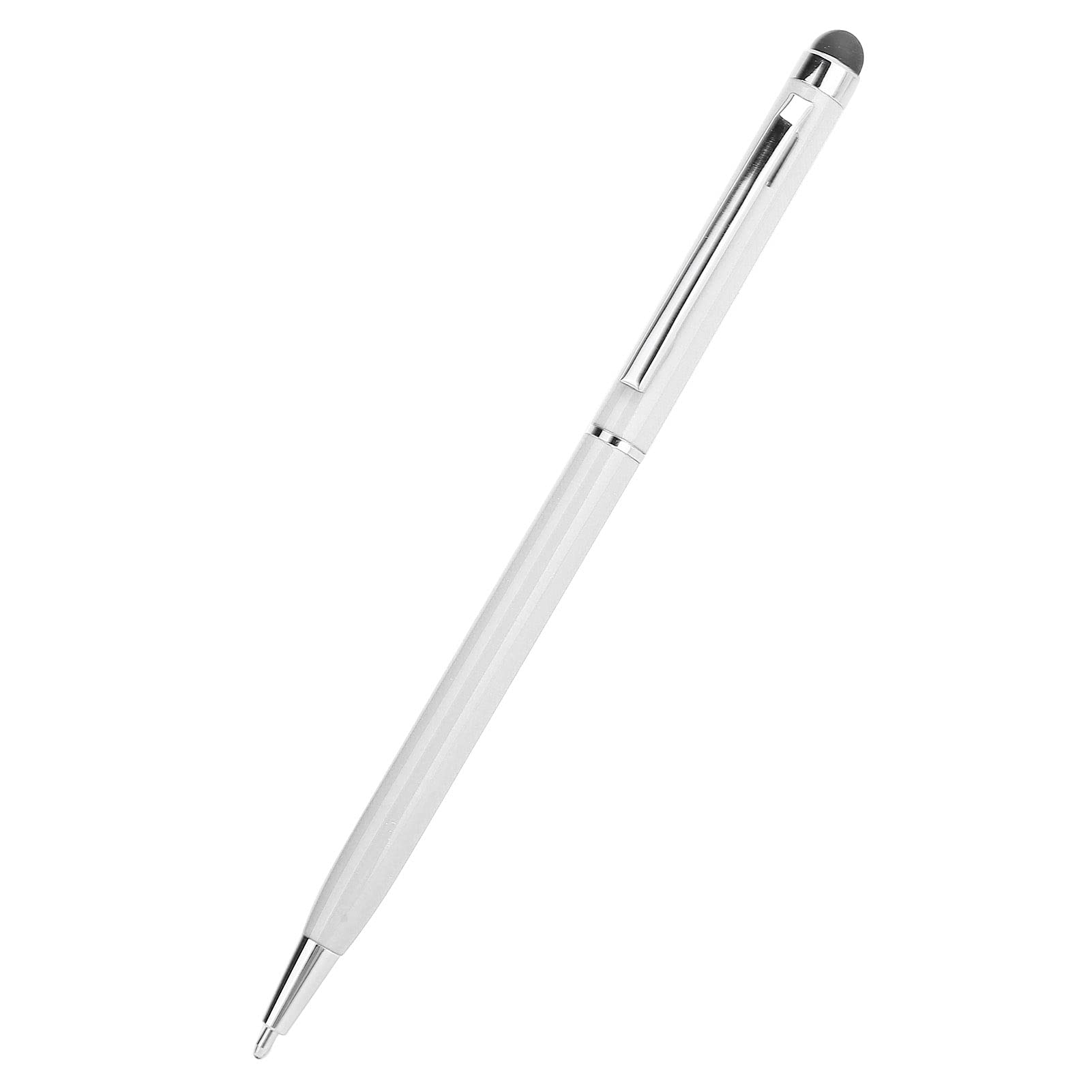 EBTOOLS 10-Pack 2-in-1 Stylus Pen with Ballpoint - Universal Capacitive Touch Screen Stylus for iPad, iPhone, Samsung Tablets & Smartphones (White) - Perfect for Drawing, Note-Taking & Touchscreen Devices