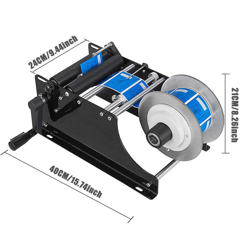 Semi-Automatic Bottle Labeling Machine - Adjustable Round Bottle Labeler for 0.59-4.7 Inch Containers | Perfect for Home Brewing, Cosmetics & Small Business Packaging