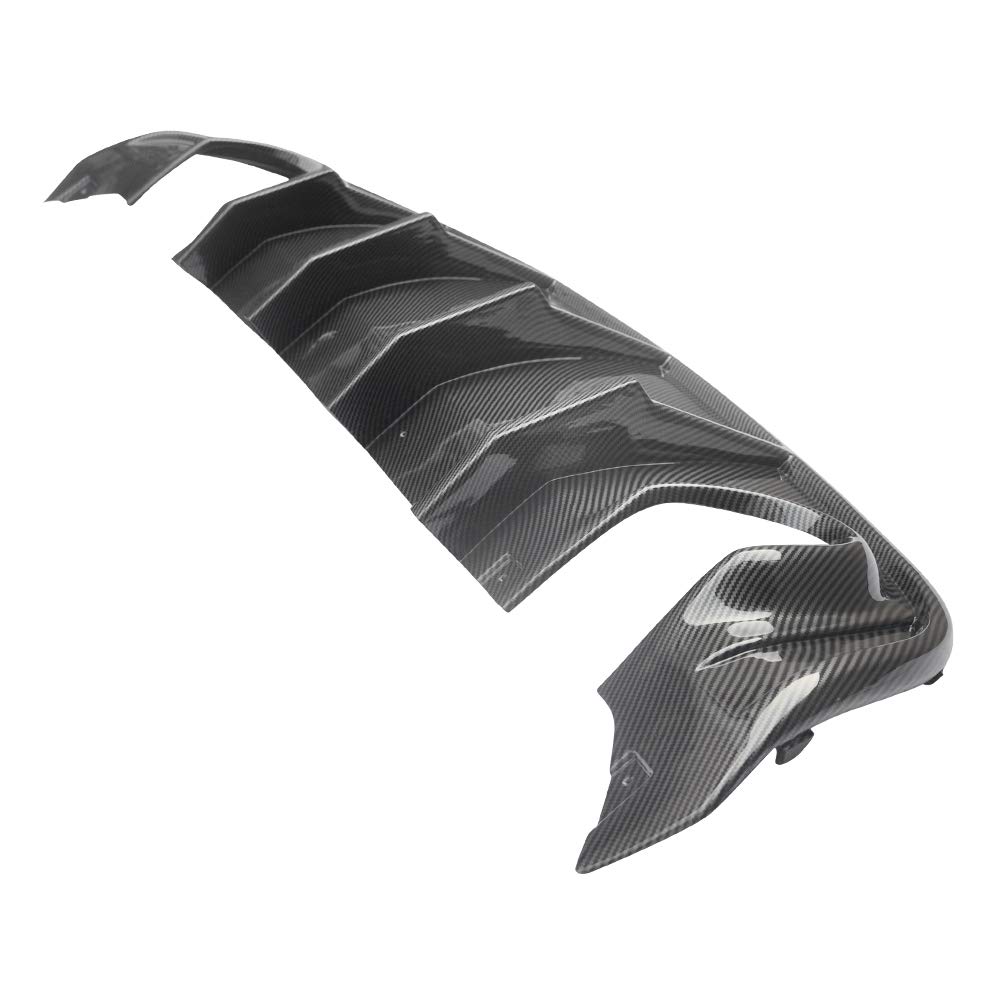 **FREEMOTOR802 Rear Bumper Diffuser for 2015-2023 Dodge Charger SRT | Carbon Fiber Print PP Rear Lip | Compatible with Round Exhaust Tips | Enhances Sporty Look & Aerodynamics**    *(Perfect for car enthusiasts looking to upgrade their Dodge Charger SRT’s rear styling and performance.)*
