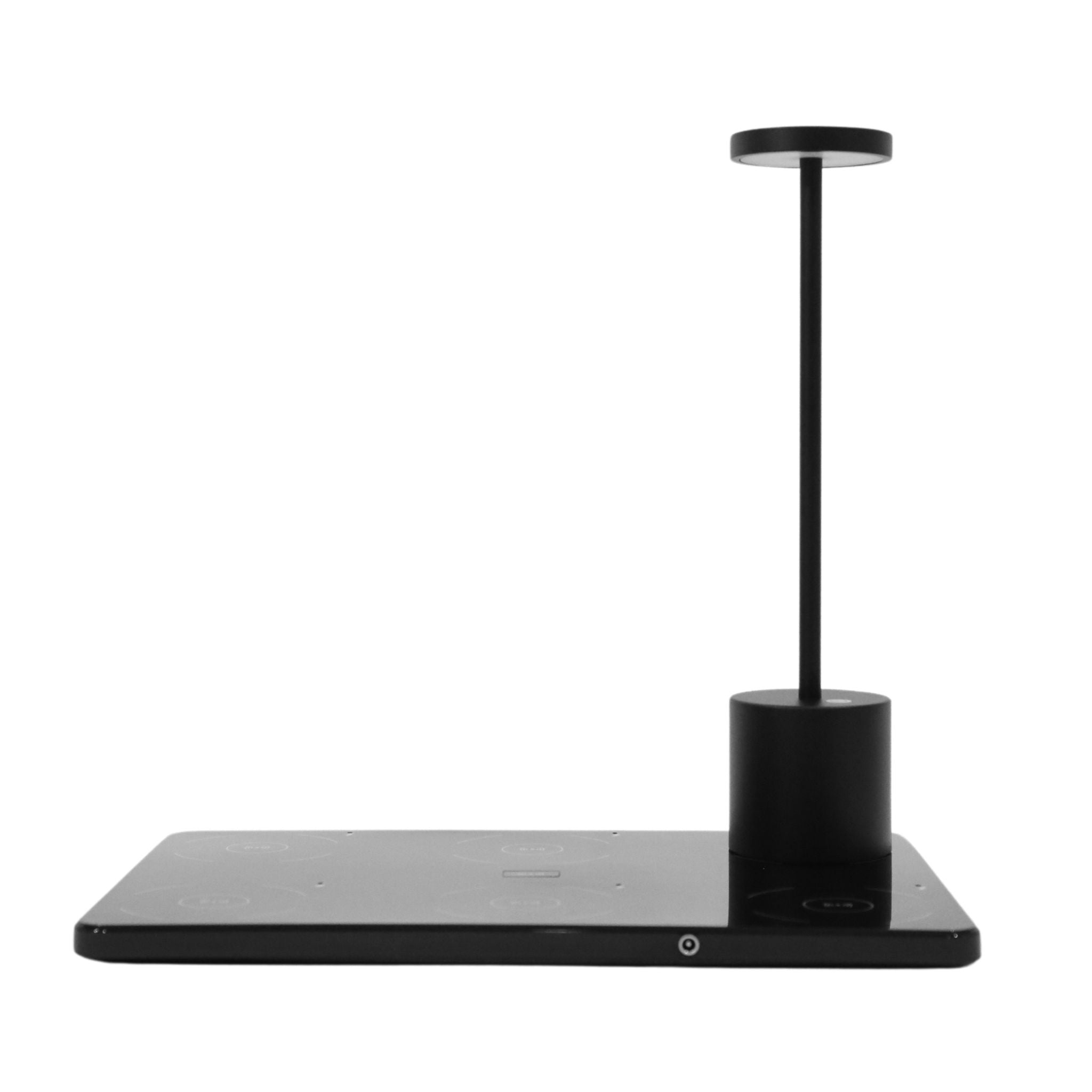DESIGNSTUFF Wireless Charging Tray for Disc Table Lamp - 6 Cordless Charging Stations | Fast Qi Charging Pad for iPhone, Samsung, AirPods | Perfect for Bedside, Office & Nightstand Organization