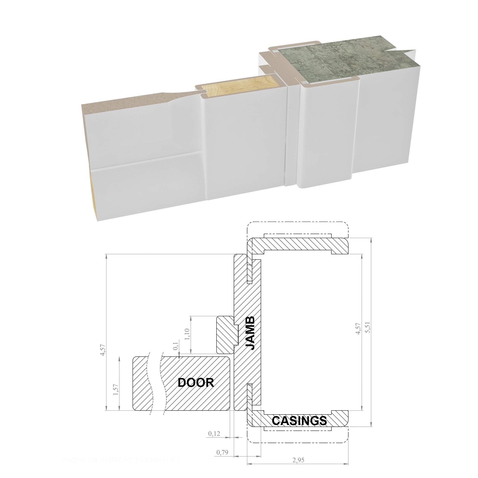 Lucia 31 Matte White 3-Panel Interior Door 30