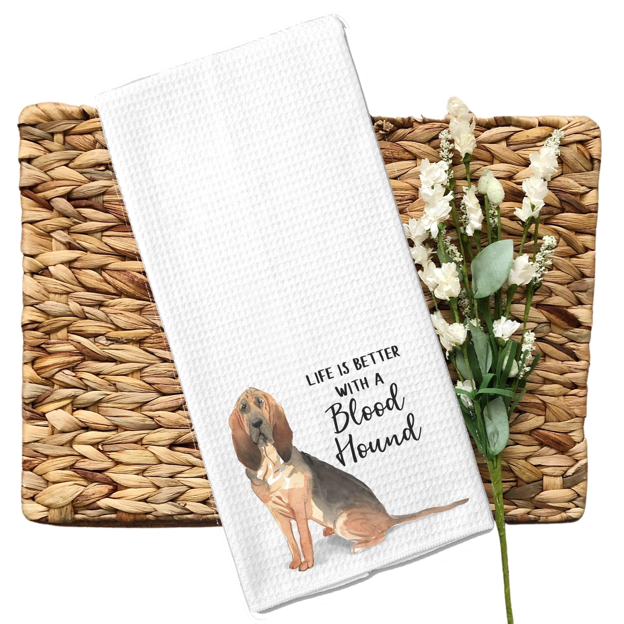 Premium Bloodhound-Themed Microfiber Kitchen Towel Set - Absorbent & Quick-Drying Dish Cloths for Dog Lovers - Perfect Gift for Pet Owners, Home Decor & Kitchen Essentials (2-Pack) - Ideal for Cooking, Cleaning & Decorating Dog-Themed Spaces