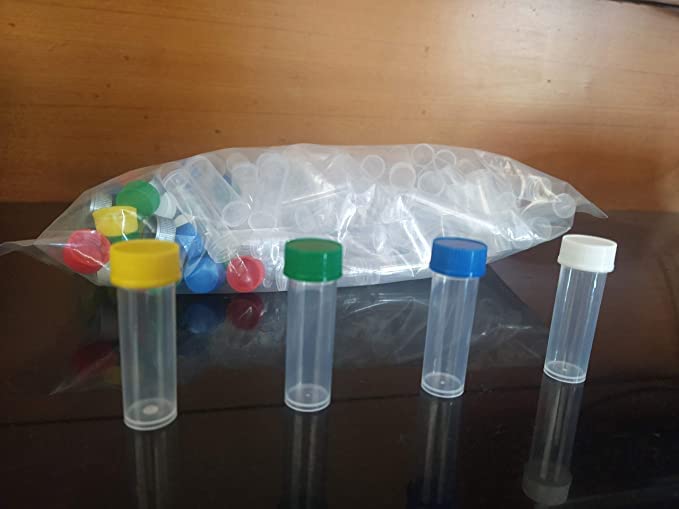 144-Pack Clear Transparent Plastic Vials with Multi-Color Screw Caps - 1 Dram Homeopathy Bottles for Essential Oils, Herbal Remedies & DIY Skincare Storage