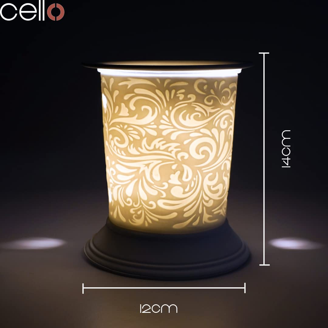 Premium Cello Electric Wax Warmer - Porcelain Aromatherapy Diffuser for Home & Office - Perfect for Relaxation, Stress Relief & Scented Wax Melts