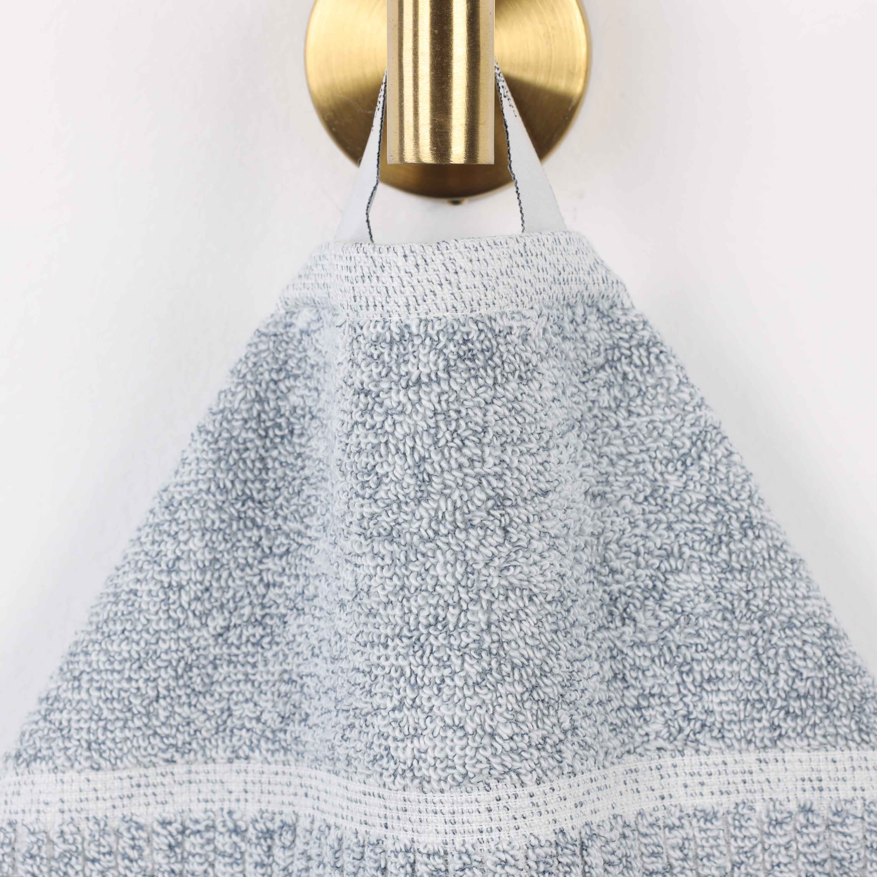 Premium Cotton Blend Checkered and Ribbed Hand Towels Set of 6 - Soft Absorbent Bath & Kitchen Towels for Guest Bathroom, Powder Room, and Spa Use