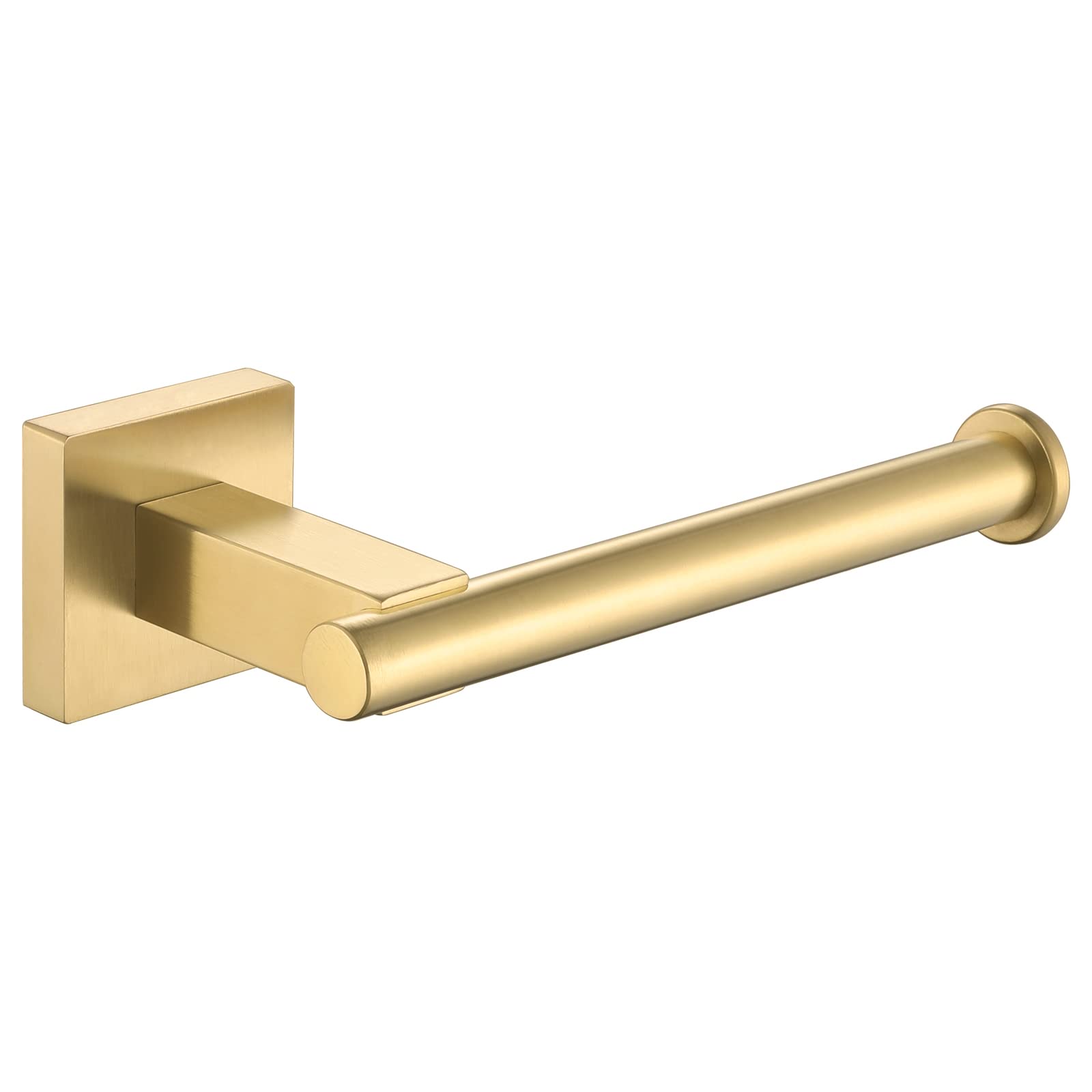 Suyar SUS304 Stainless Steel Wall Mount Toilet Paper Holder - Brushed Gold Bathroom Tissue Roll Holder | Durable & Rustproof for Home, Hotel, RV & Office Use