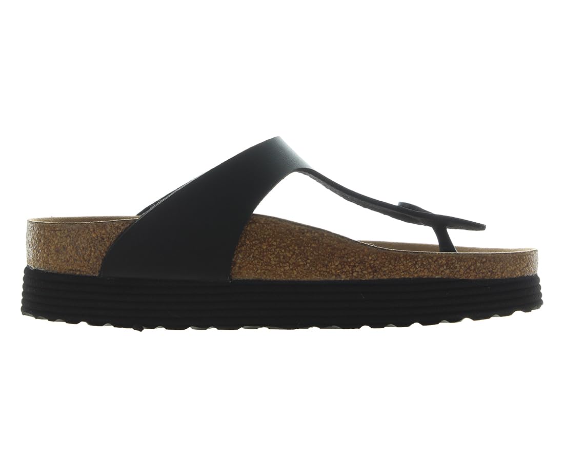 Birkenstock Unisex Gizeh Thong Sandals - Comfortable Cork Footbed, Adjustable Straps - Perfect for Beach, Pool & Casual Wear (Black)