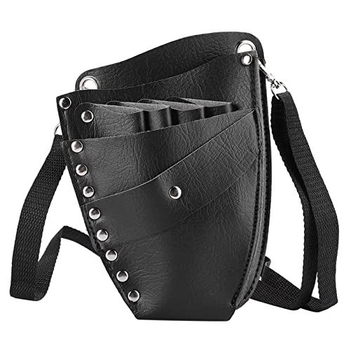 Professional Hairdressing Scissors Waist Bag - Leather Barber Tool Pouch for Shears & Styling Accessories - Perfect for Salon Stylists & Mobile Hairdressers
