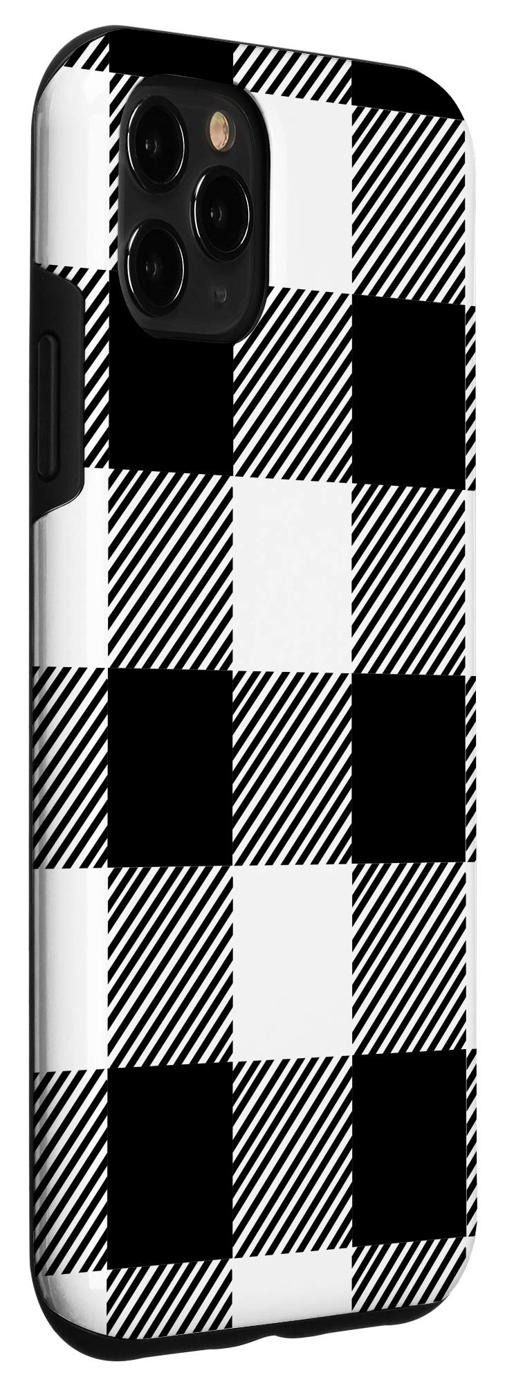 iPhone 11 Pro Max Case - Black & White Buffalo Plaid Christmas Design | Protective Phone Cover | Perfect Holiday Gift for Family & Friends | Ideal for Christmas Parties, Office Gifts & Winter Celebrations