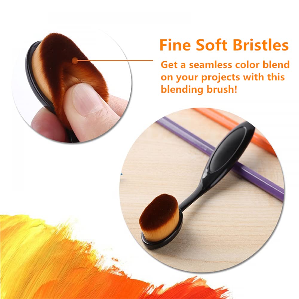3-Pack Blending Brush Set for Paper Crafting & Makeup - 3 Sizes for Scrapbooking, Card Making, Stamping, Die Cuts & Background Blending - Perfect for Artists, DIY Projects & Cosmetic Application