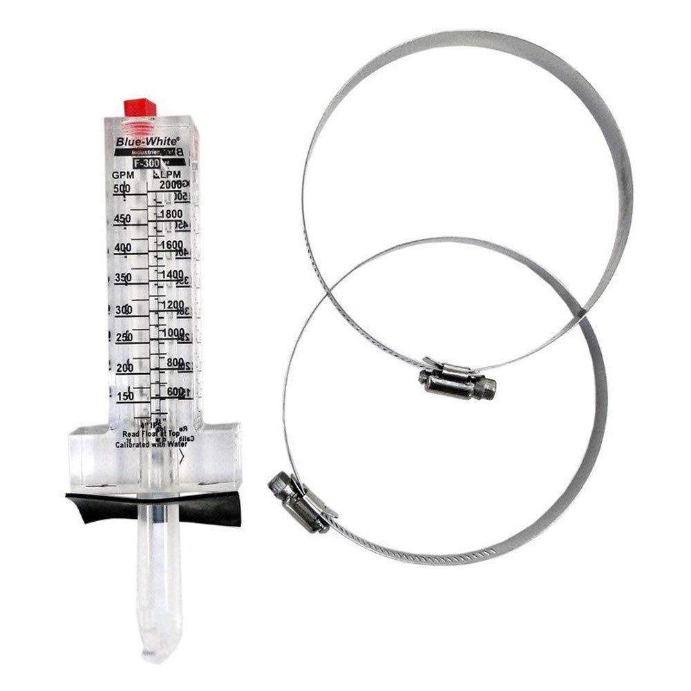 **4 Inch PVC Pipe Blue-White Flow Meter – Horizontal Installation for Water, Chemical & Industrial Applications**