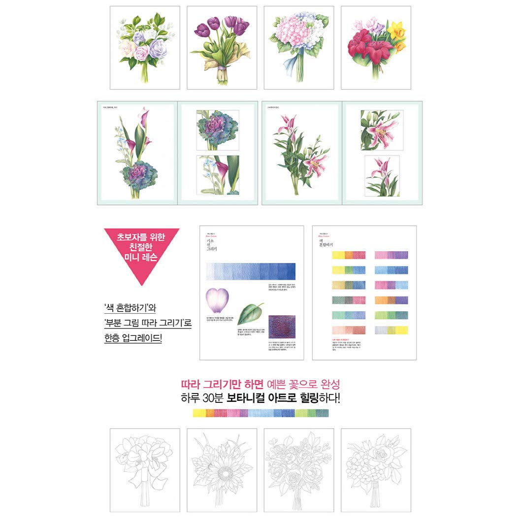 Botanical Art Coloring Book for Adults - Beautiful Bouquet Designs for Relaxation & Stress Relief | Easy to Follow Patterns | Perfect for Meditation, Art Therapy & Creative Hobbies