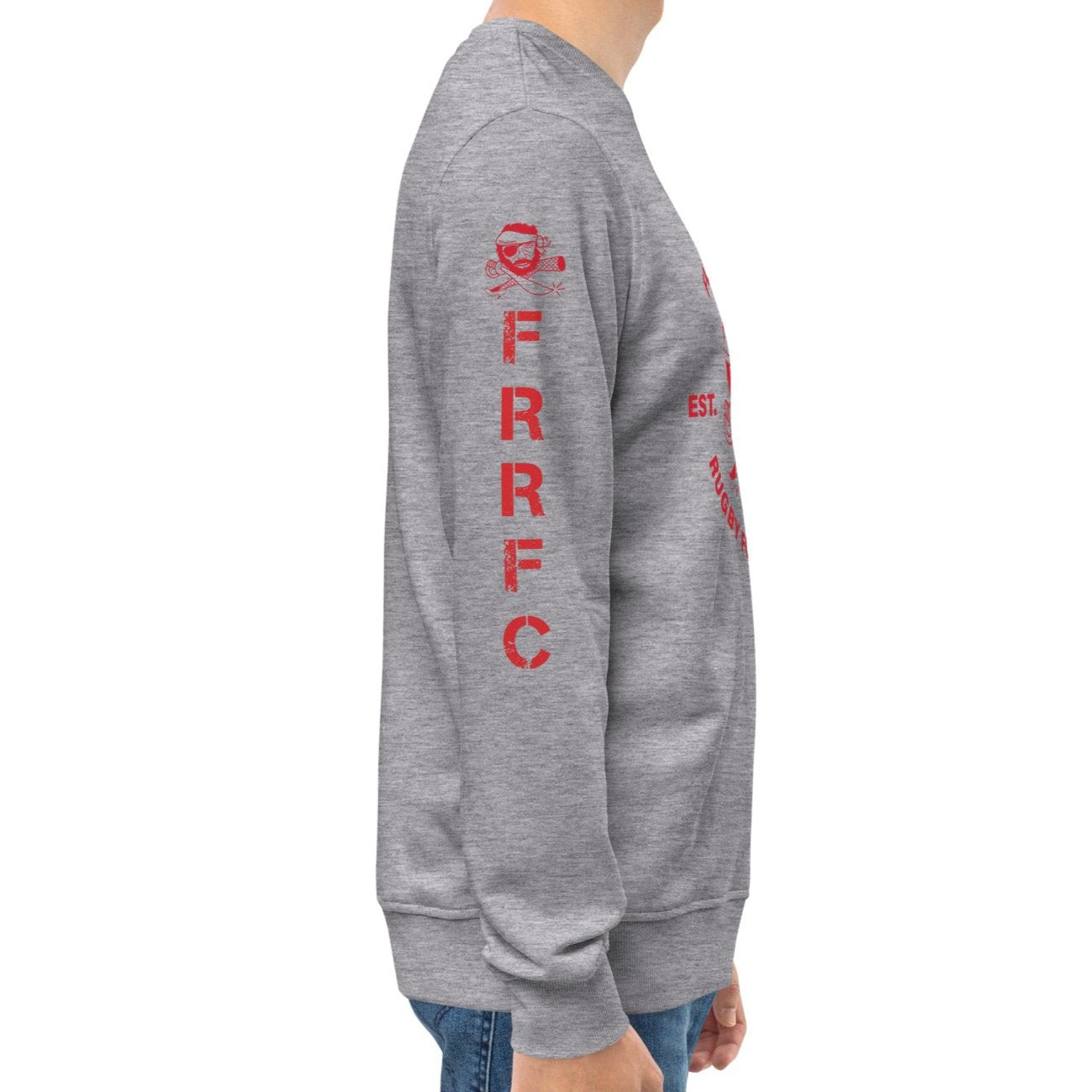 Flint Rogues RFC Retro Vintage Crewneck Sweatshirt | Men's & Women's Casual Pullover | 90s Streetwear Style for Everyday Wear & Urban Fashion