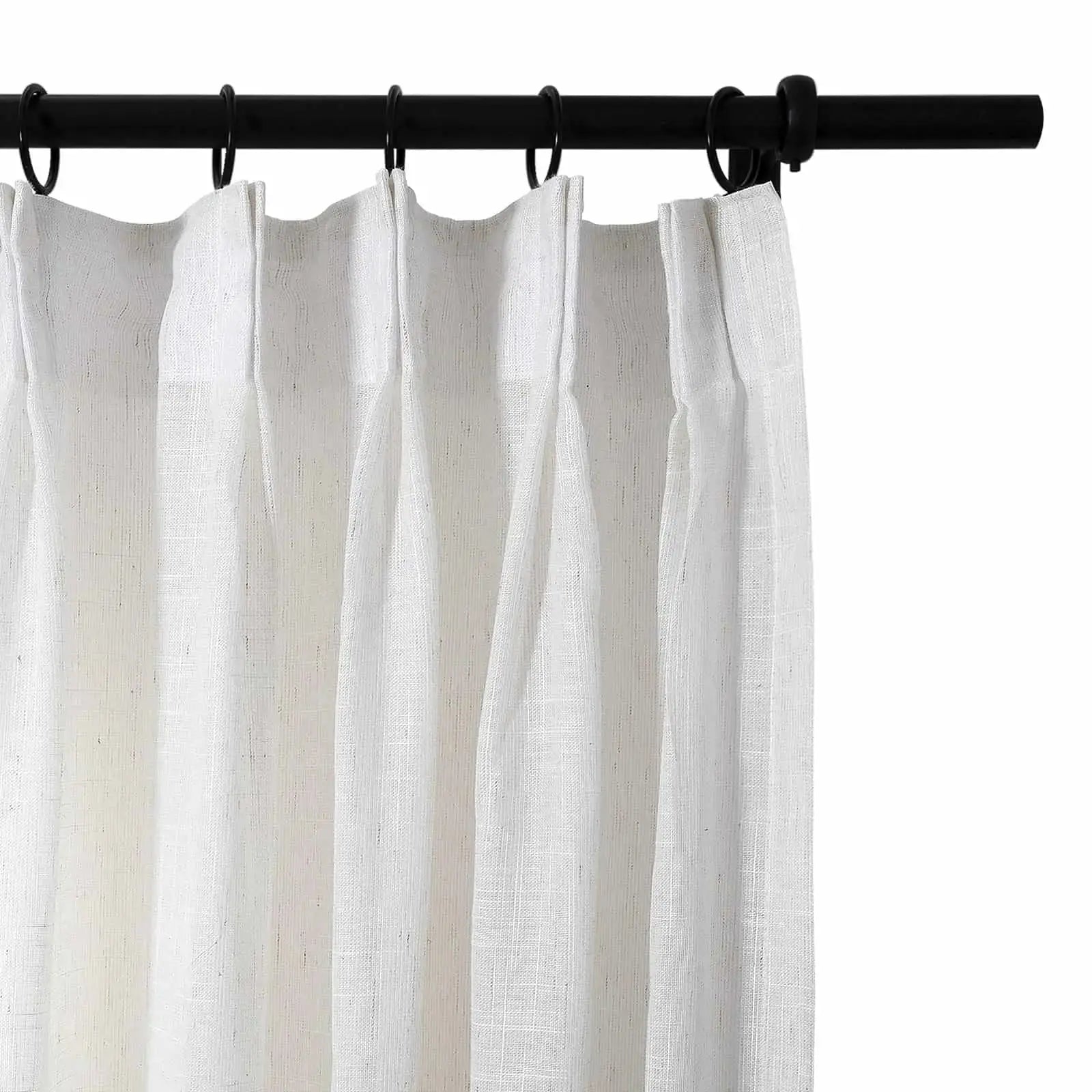 Flynn Airy Lightweight Sheer Curtain Pleated - Elegant Window Treatment for Living Room & Bedroom Decor