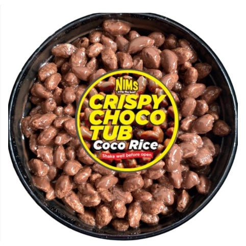 Nims Crispy Choco Tub - 6 Delicious Flavors (Milk, Dark, White Chocolate & More) - Perfect for Gifts, Parties & Snacking