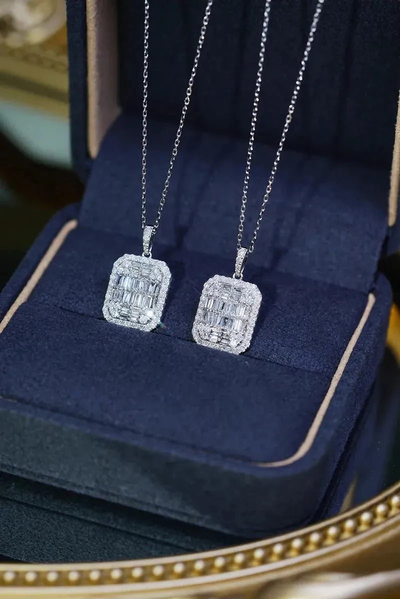 18K White Gold Diamond Pendant Necklace for Women - 1.0 Carat Real Natural Diamond Wedding Jewelry, Classic Shiny Design | Perfect for Anniversaries, Engagements & Special Occasions