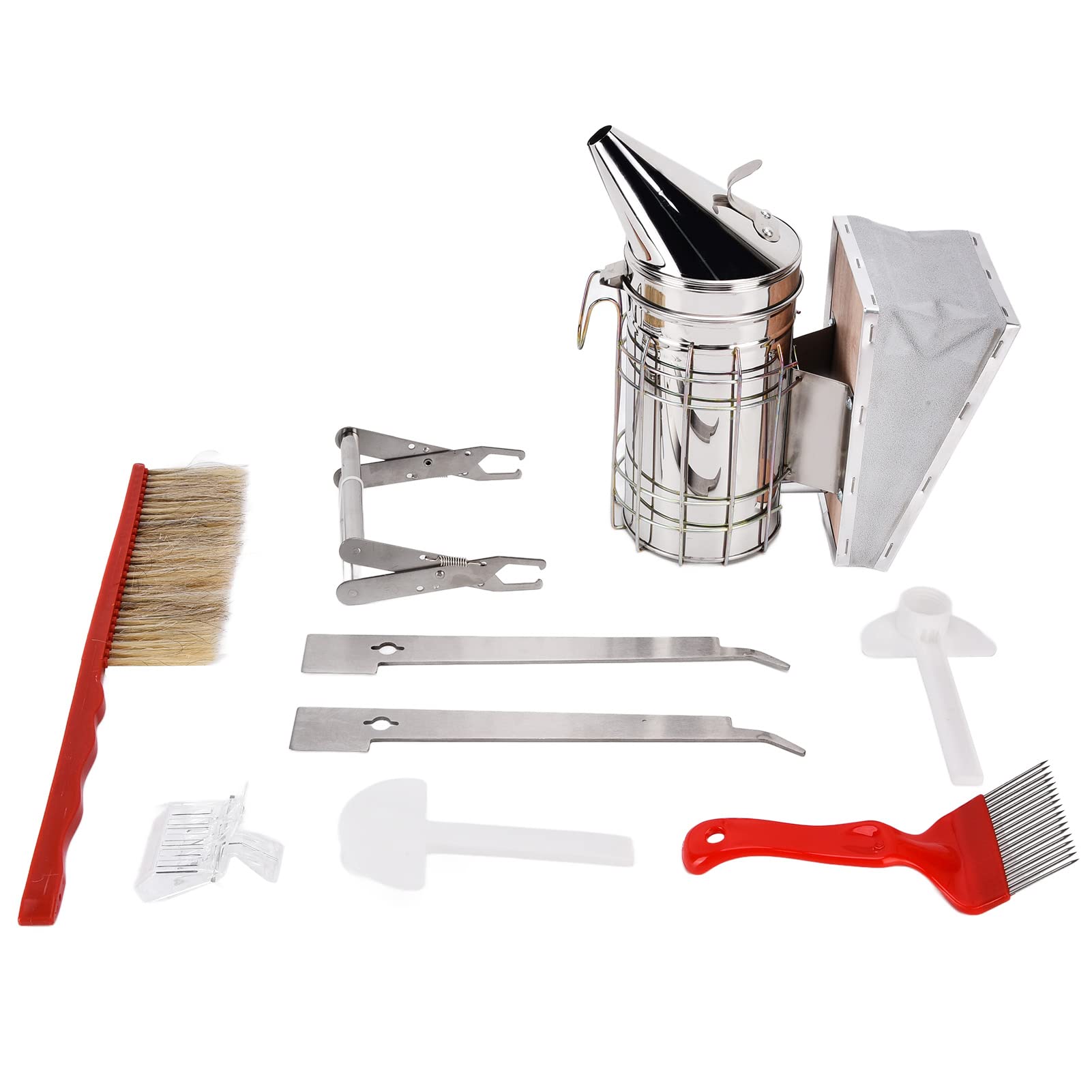 10Pcs Beekeeping Starter Kit - Essential Beekeeping Tools & Supplies with Bee Smoker for Beginners | Perfect for Hive Maintenance, Honey Harvesting & Beekeeping Enthusiasts