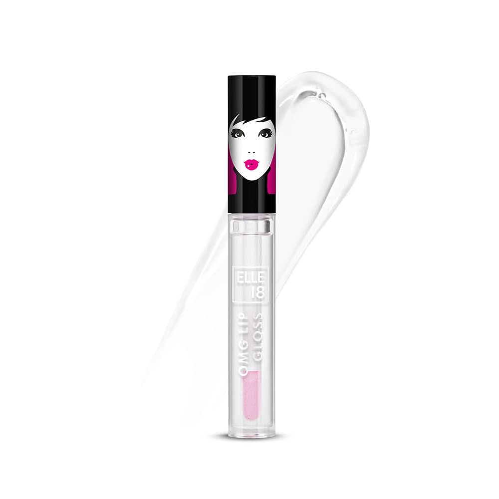 Elle 18 OMG Lip Gloss - Non-Sticky, Moisturizing Lip Gloss with Rapeseed & Jojoba Oil | Glossy Finish, Lightweight Formula | Truth or Bare Shade | 2.5ml | Perfect for Everyday Wear, Date Night & Special Occasions