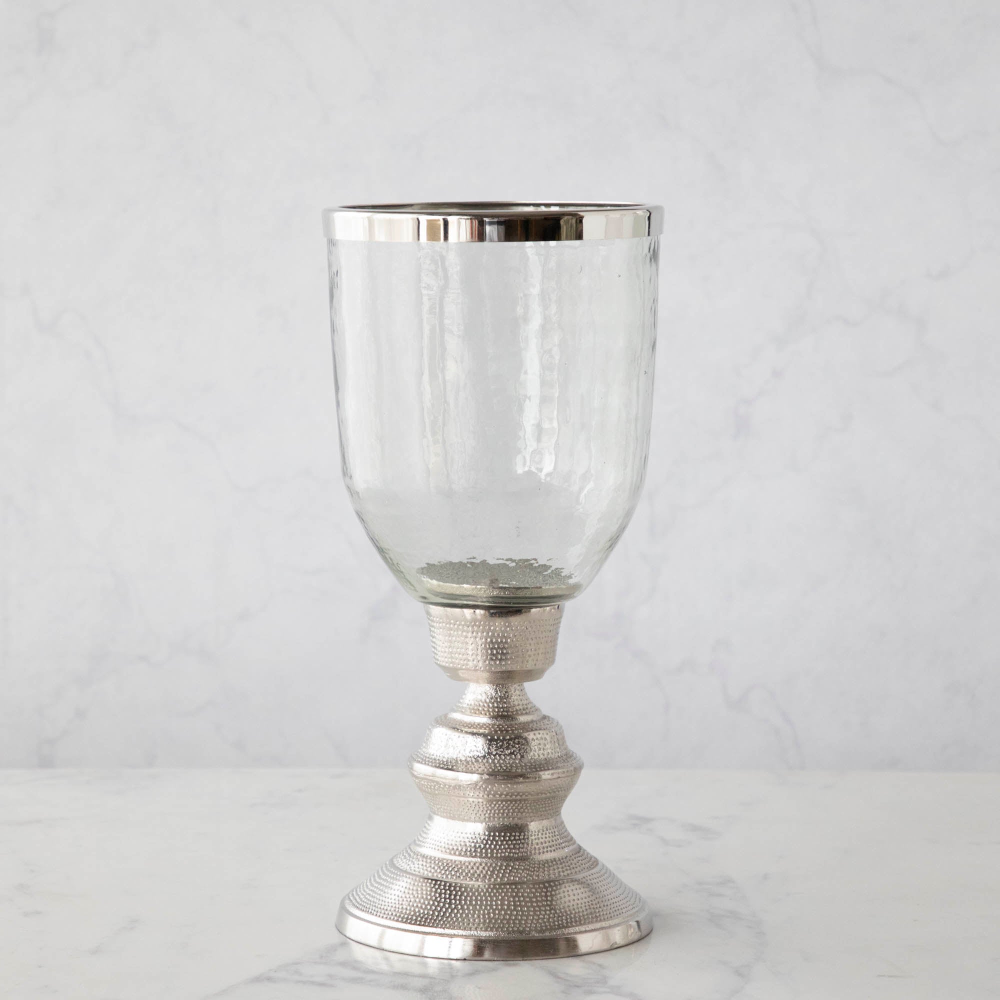 Elegant Glass Hurricane Candle Holders for Weddings, Dining Tables, and Home Decor - Centerpiece Candle Vases with Sturdy Base for Long-Lasting Flameless LED Candles