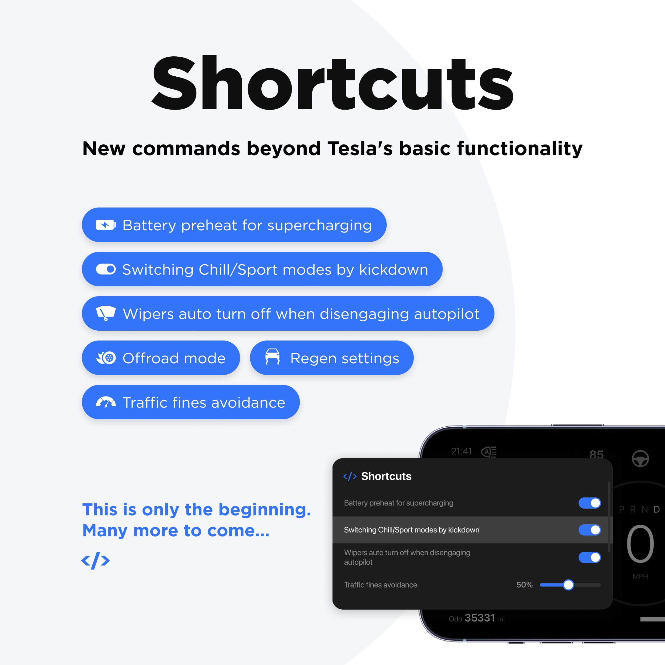 Teslogic v2: Digital Instrument Cluster with Custom Shortcuts for Tesla Model 3 (2021+) & Model Y (All Years) - Wireless Charger Not Included | Real-Time Driving Data Display for Enhanced Safety & Convenience