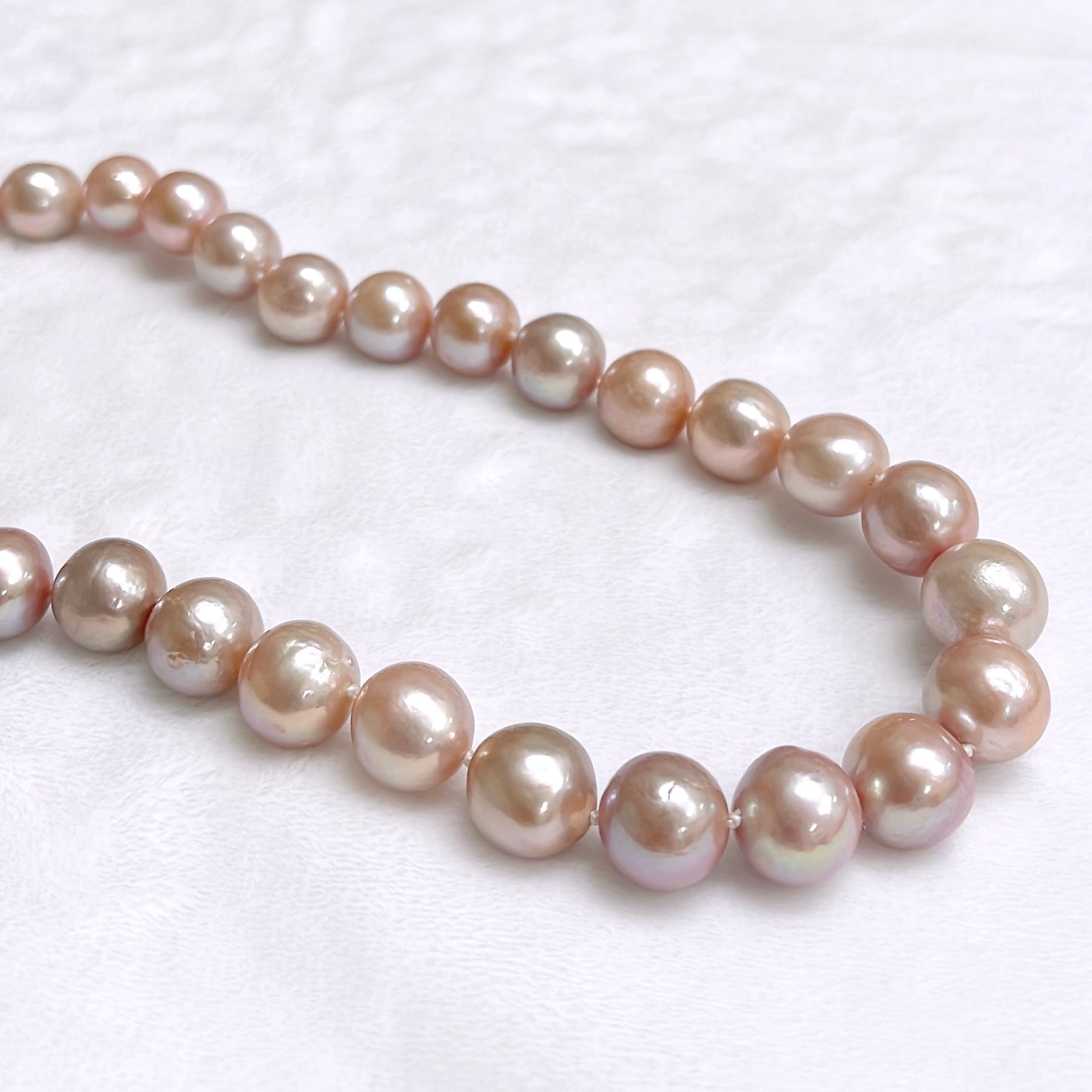 Pink Edison Pearls Strand Necklace for Women - Elegant Freshwater Pearl Jewelry Gift for Bridal, Wedding, Party & Special Occasions