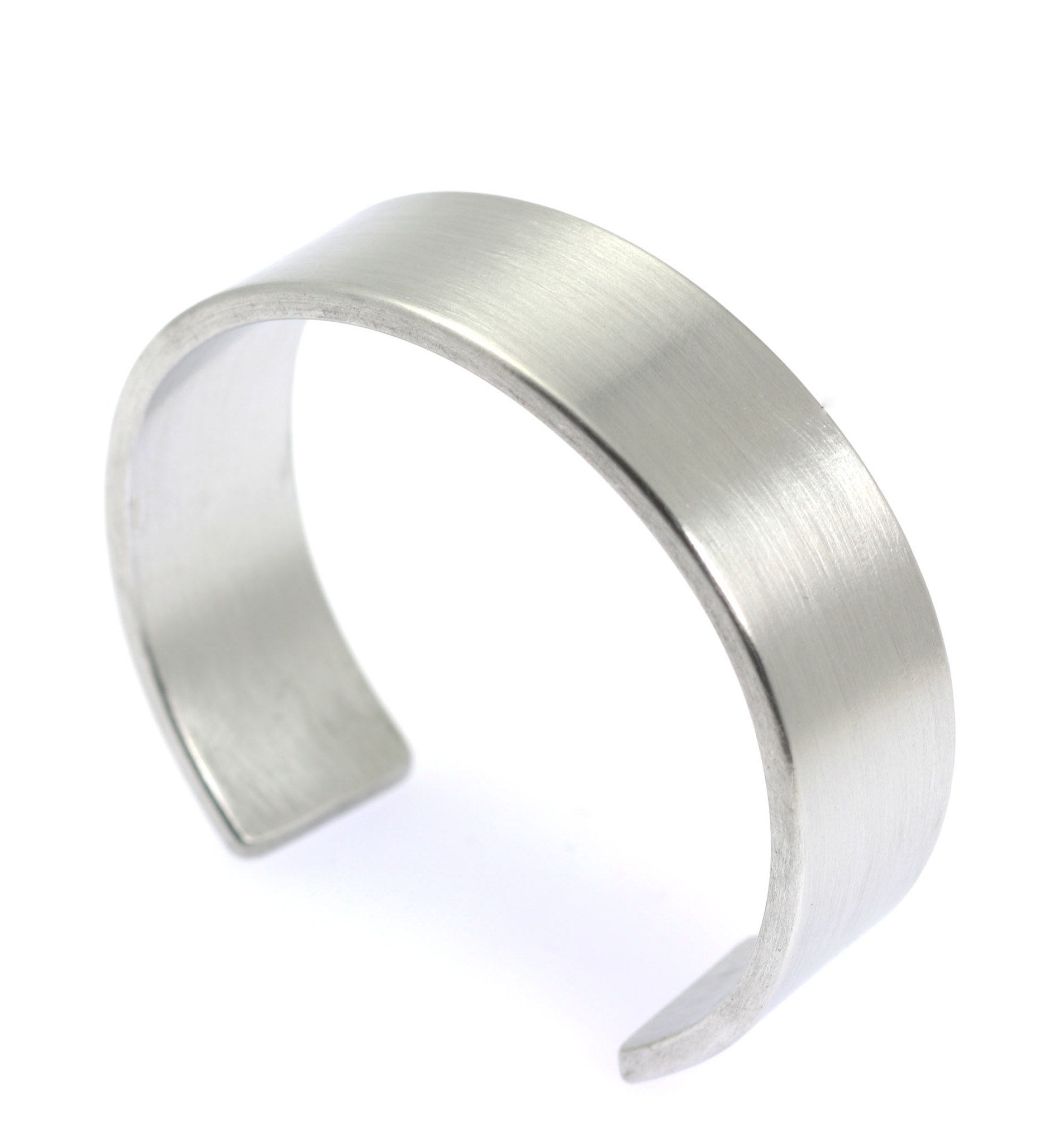 19mm Brushed Aluminum Cuff Bracelet for Women - Elegant Adjustable Wristband for Casual & Formal Wear - Perfect Gift for Birthday, Anniversary & Special Occasions