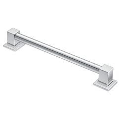 Moen 90 Degree 18-Inch Designer Grab Bar in Chrome - YG8818CH - ADA Compliant Bathroom Safety Handle for Shower, Bathtub & Toilet Accessibility
