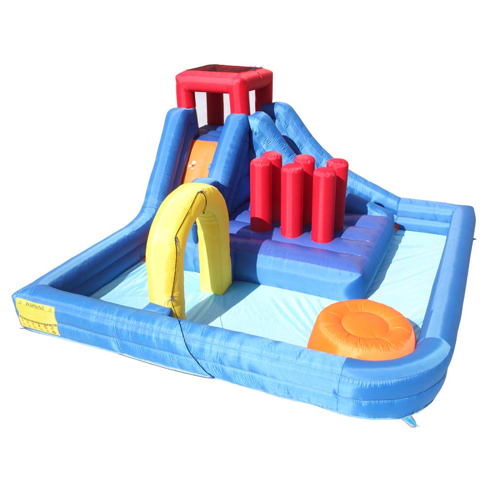 **Teeker Inflatable Water Slide Bouncer for Kids - 110V-120V 680W Air Blower, Climbing Wall, Water Cannon & Hose - Perfect for Backyard Parties, Summer Fun & Outdoor Play**