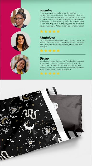 Celestial Magic 14x19 Inch Poly Mailers - Waterproof Shipping Envelopes for Ecommerce, Lightweight & Durable Mailing Bags - Perfect for Clothing, Jewelry, Books & Small Business Shipments