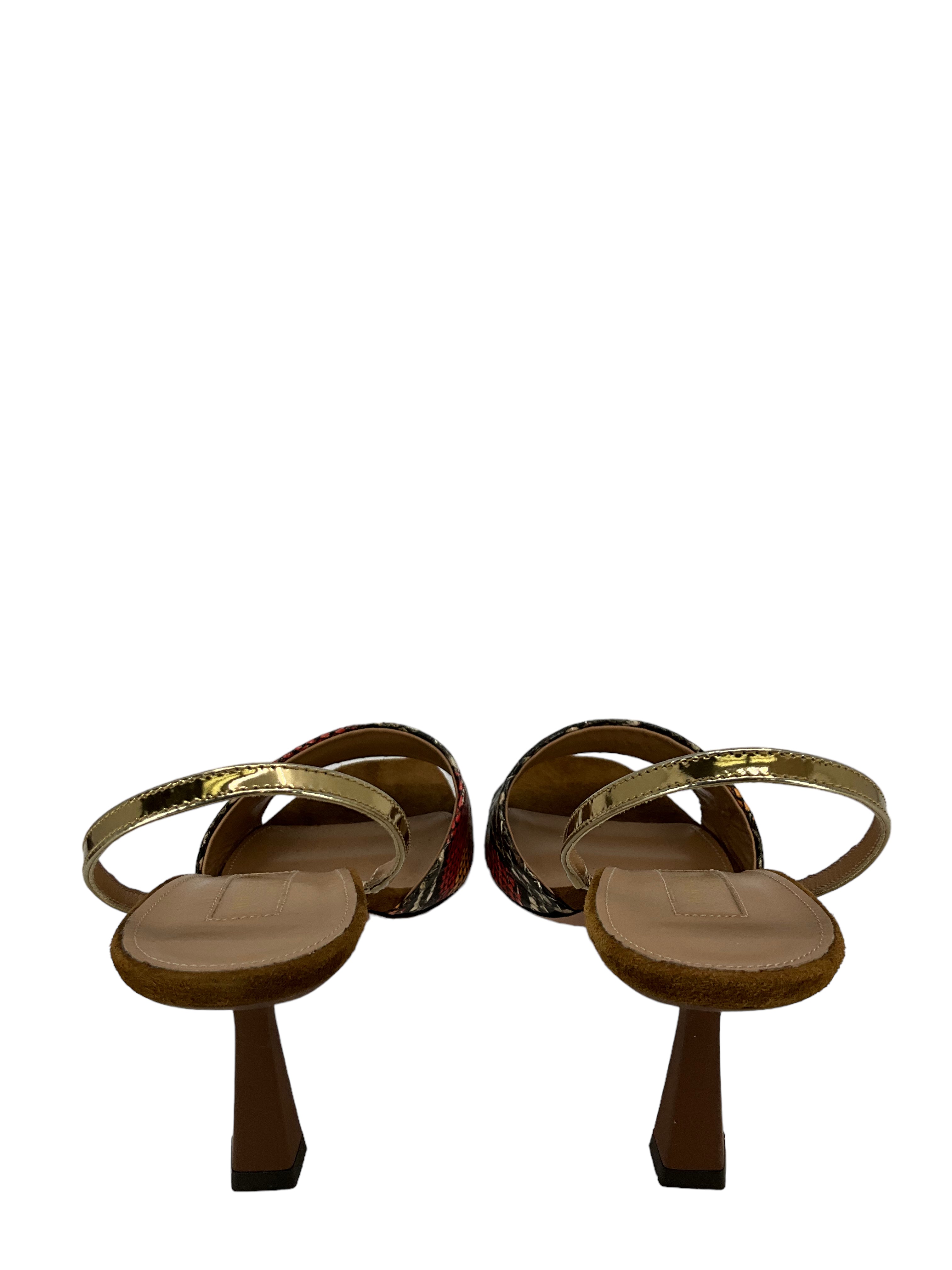 Aquazzura Women's Snake Skin Slingback Sandals - Size 8 | Luxury Heels for Parties, Weddings & Evening Events