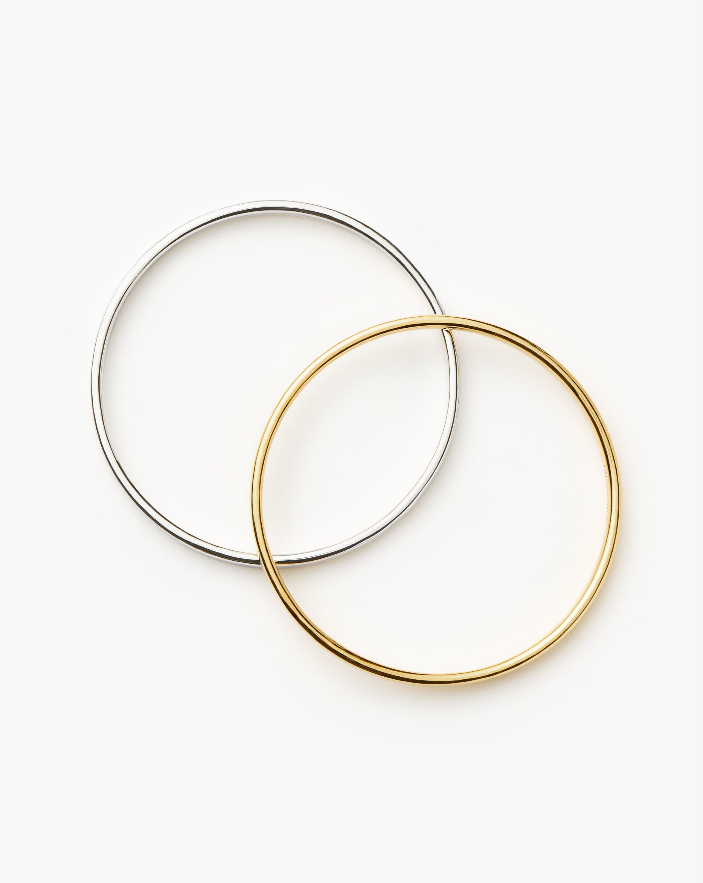 Classic Mixed Metal Bangle Bracelet Set for Women - Gold & Silver Stackable Bangles | Perfect for Everyday Wear, Layering & Special Occasions
