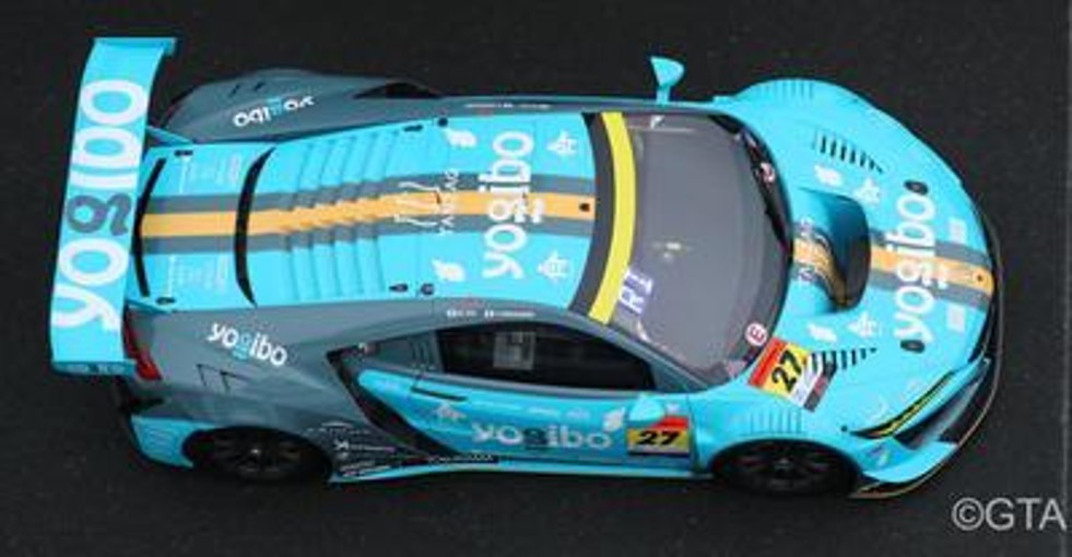 1:43 Spark Models Yogibo NSX GT3 No.27 Racing GT300 SUPER GT 2023 - Yugo Iwasawa & Reimei Ito Diecast Car - Perfect for Collectors, Racing Fans, and Model Display