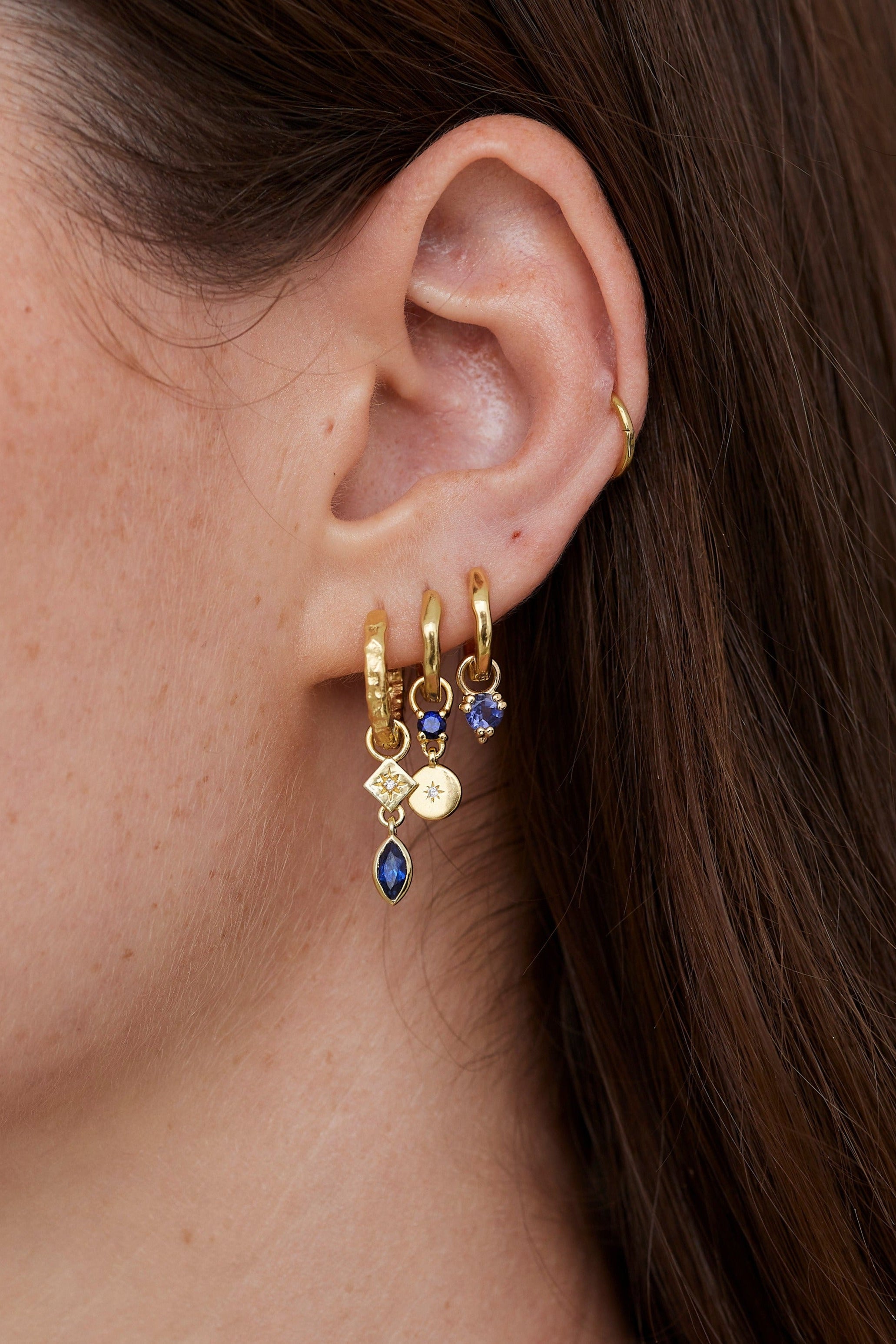 Chloe Sapphire Gold Charm Bracelet - Elegant Jewelry for Women, Perfect for Parties, Weddings & Special Occasions