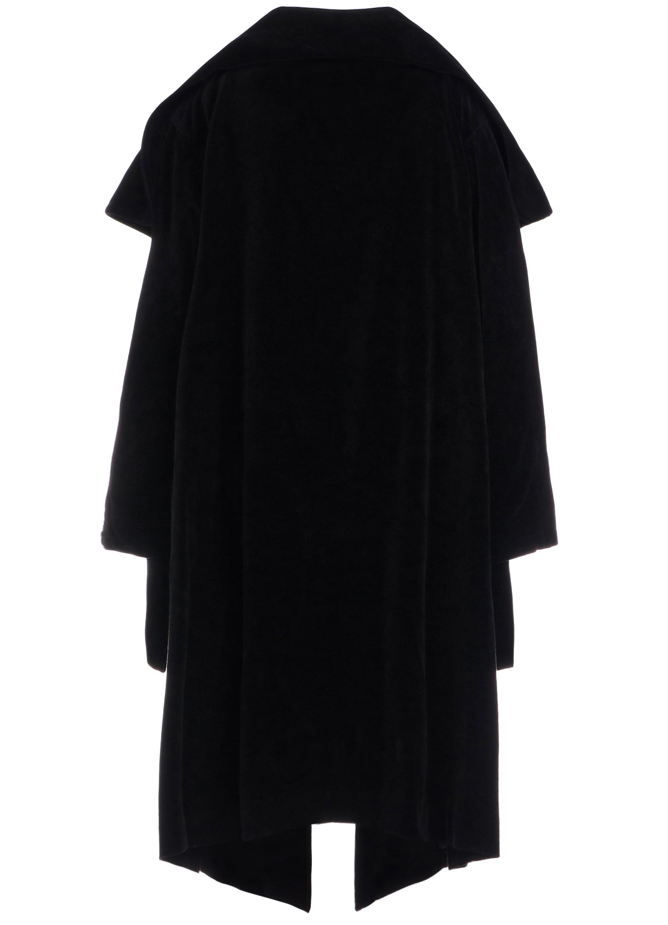 Velvet Front Gather Detail Coat for Women - Elegant Winter Outerwear for Parties, Weddings & Special Occasions