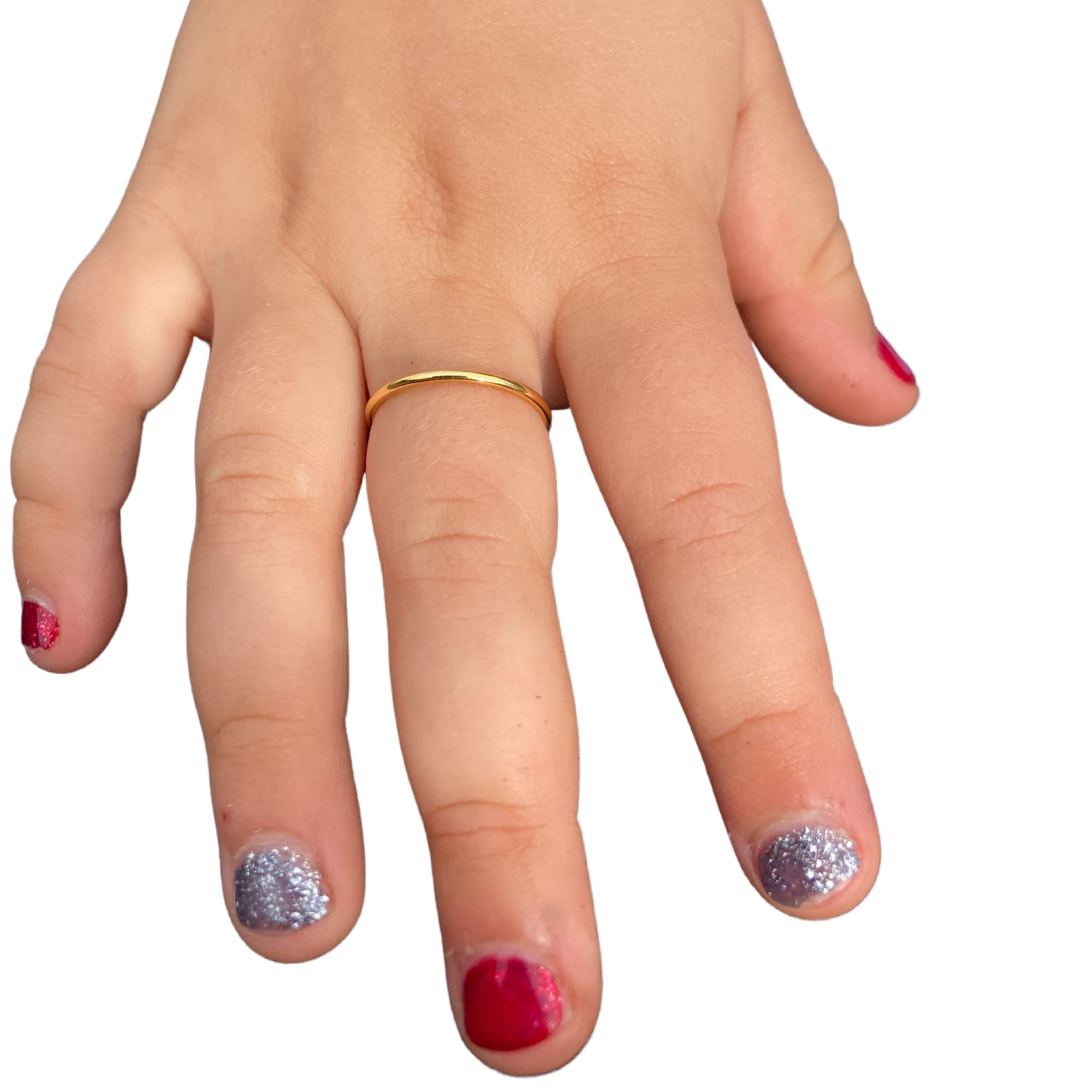 14K Gold Baby Stacking Rings - Keepsake Jewelry for Baby Girls & Boys - Perfect Baptism & Christening Gifts (Size 3) - Ideal for First Birthday, Baby Shower & Special Occasions