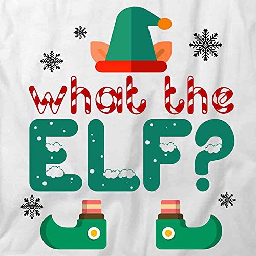 What The Elf Graphic T-Shirt - Funny Christmas Printed Tee for Men & Women | White Cotton Shirt | Holiday Party, Ugly Sweater Contest, Festive Outfit