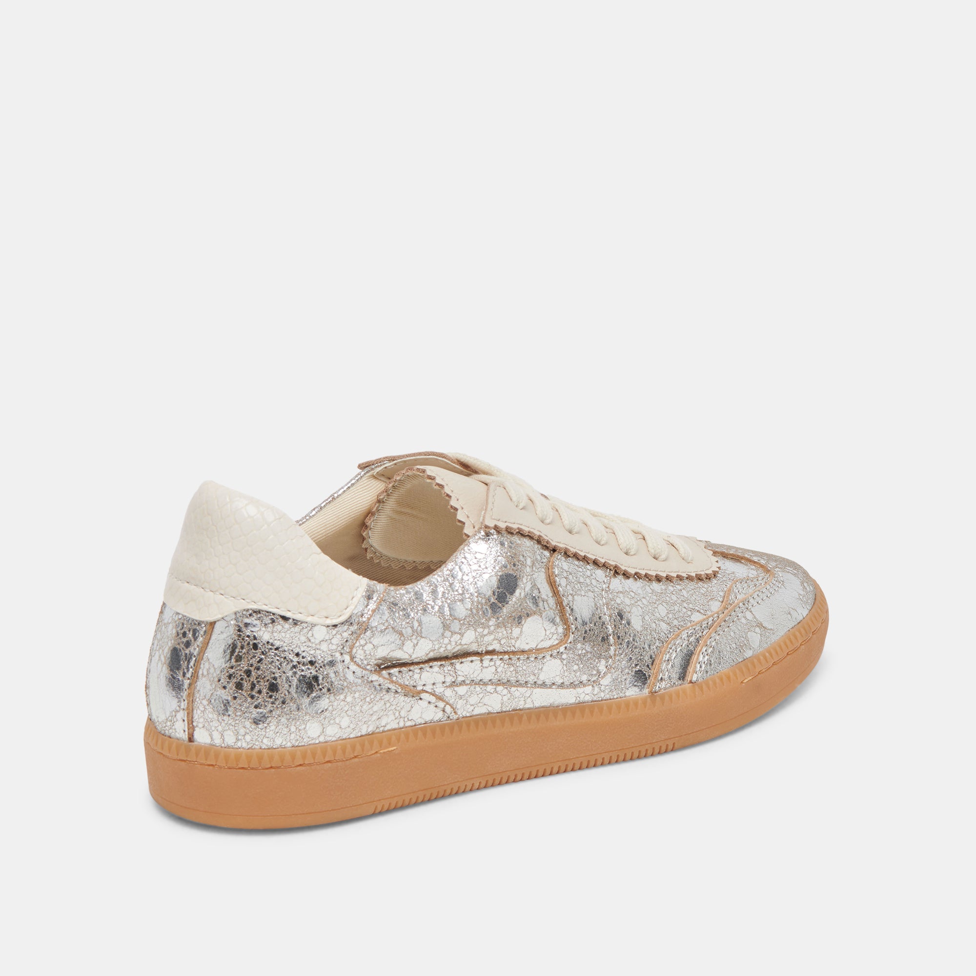 Distressed Silver Leather Notice Sneakers - Trendy High-Top Streetwear Shoes for Men & Women | Perfect for Casual Outfits, Urban Fashion & Everyday Wear