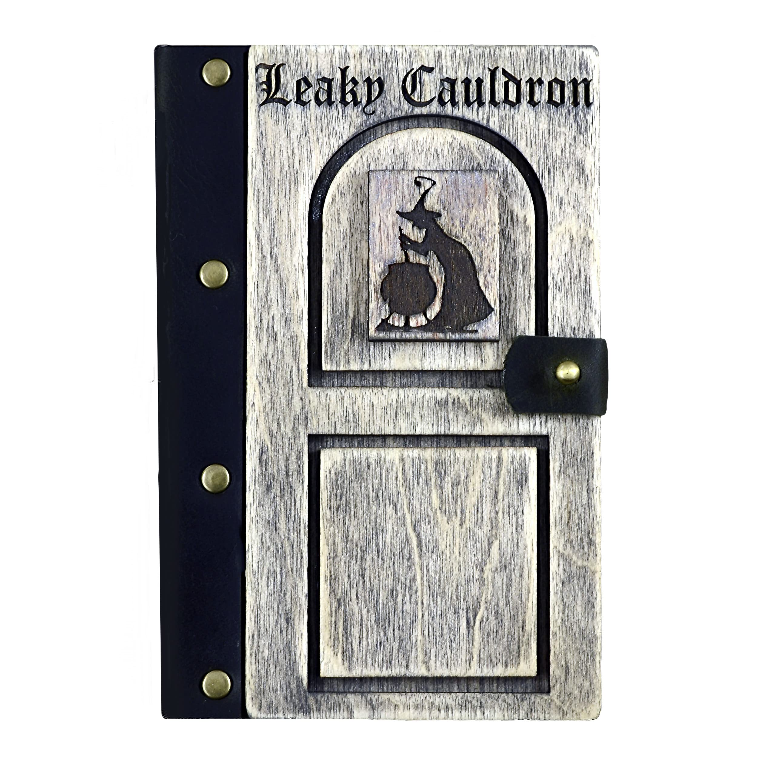 Handmade Wooden Tarot Card Box - Witches Tarot Holder & Leaky Cauldron Storage - Witchcraft Gift, Wiccan Decor for Halloween & Spiritual Rituals - Perfect for Tarot Readings, Altar Display & Magical Collections