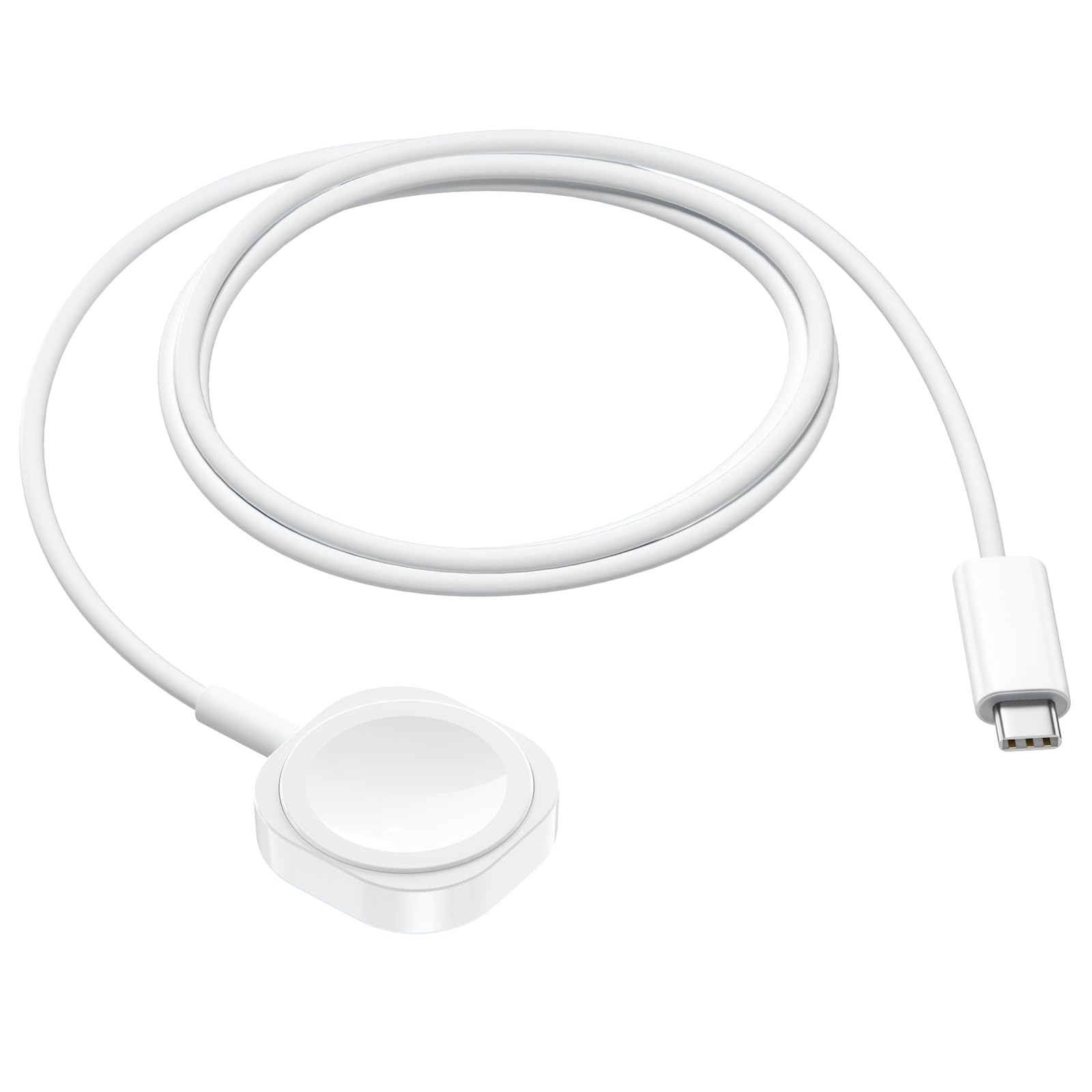 FUVOKI Fast Magnetic Charger for Apple Watch - 5ft USB-C Charging Cable Compatible with Apple Watch Series 10/9/8/7/SE2/6/5/4/3/2/SE/Ultra | Portable Wireless iWatch Charger for Home, Office & Travel