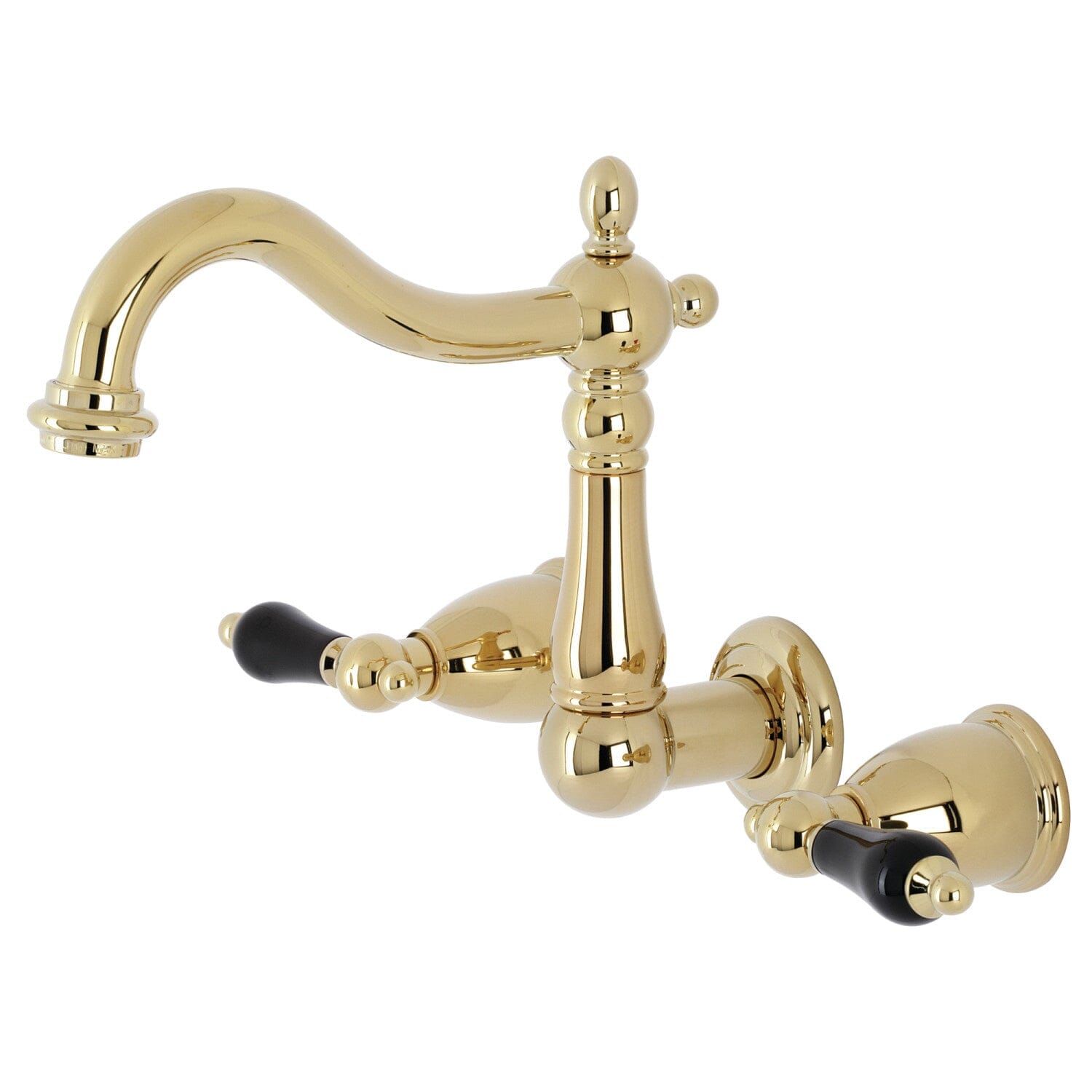 Duchess Double Handle 3-Hole Wall Mount Bathroom Faucet - Vintage Style Brass Bathroom Sink Faucet for Powder Room & Guest Bath