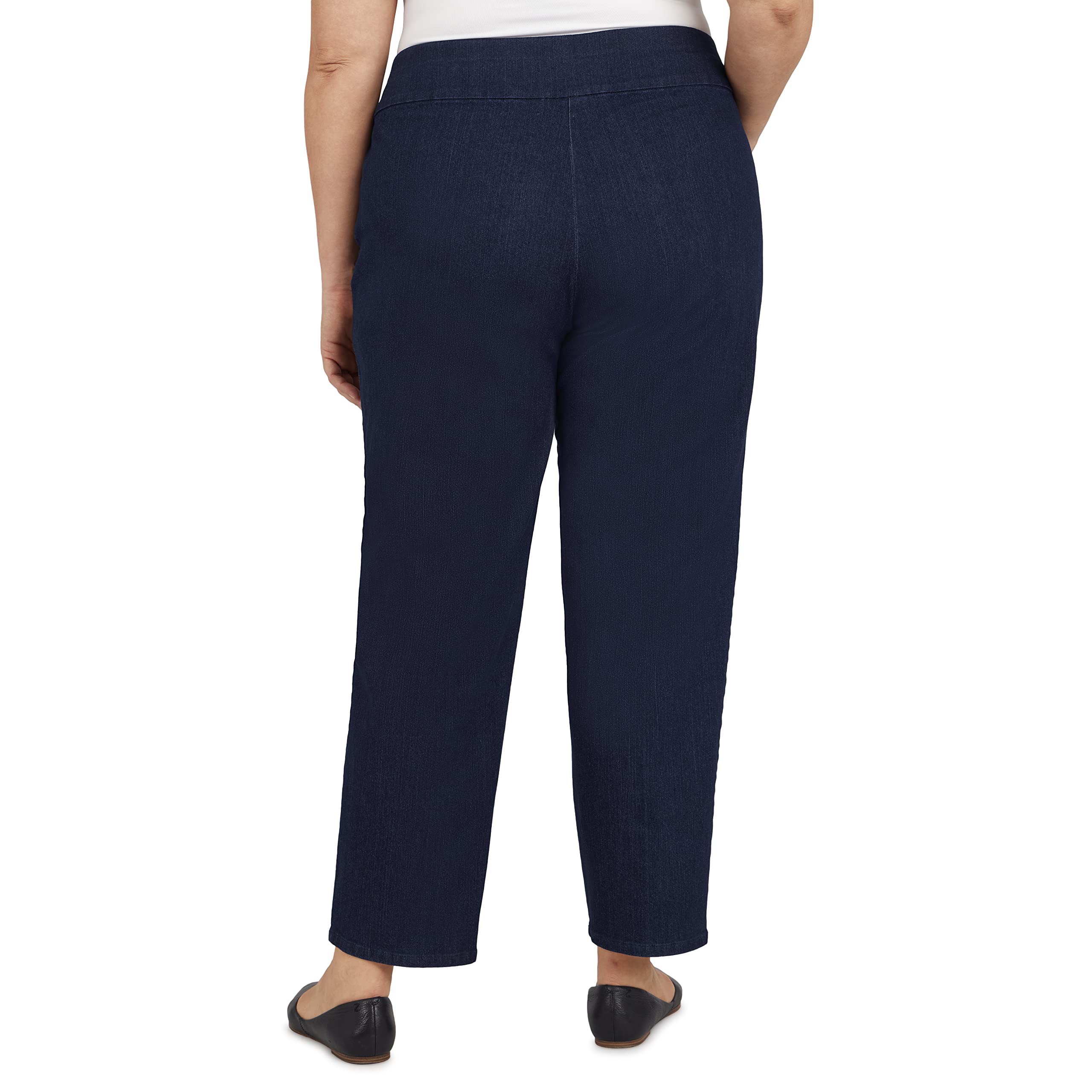 Alfred Dunner Women's Plus Size Super Stretch Mid Rise Capri Pants - Comfortable Casual Wear for Work & Travel