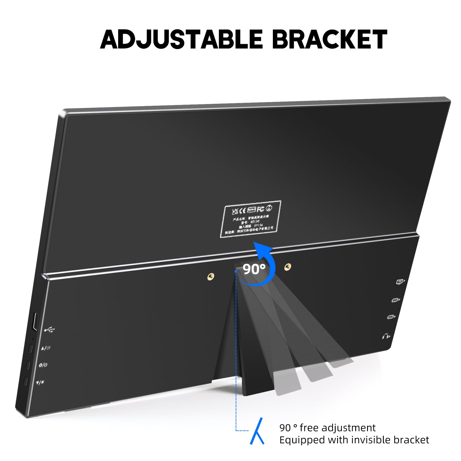 15.6 Inch Portable Touchscreen Monitor - FHD 1920x1080 IPS Display with USB-C & HDMI, Built-in Speakers & Kickstand, HDR Plug & Play External Screen for Laptop, PC, Mac, Phone, Xbox, PS5/PS4, Switch - Perfect for Work, Gaming & Travel