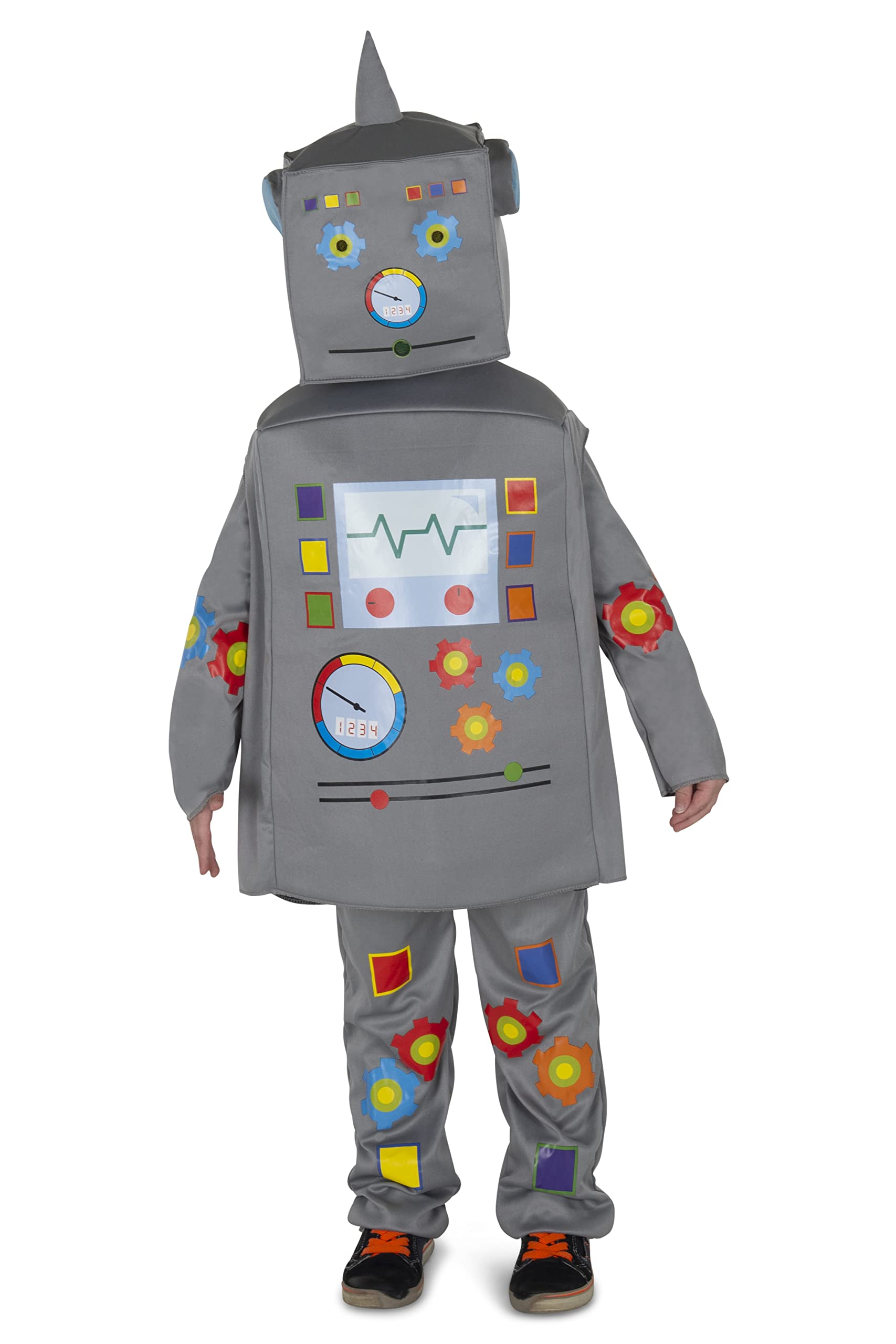 Kids Robot Costume Set - Robot Jumpsuit, Tunic & Headpiece for Dress Up & Halloween | STEM Party, Cosplay & Pretend Play