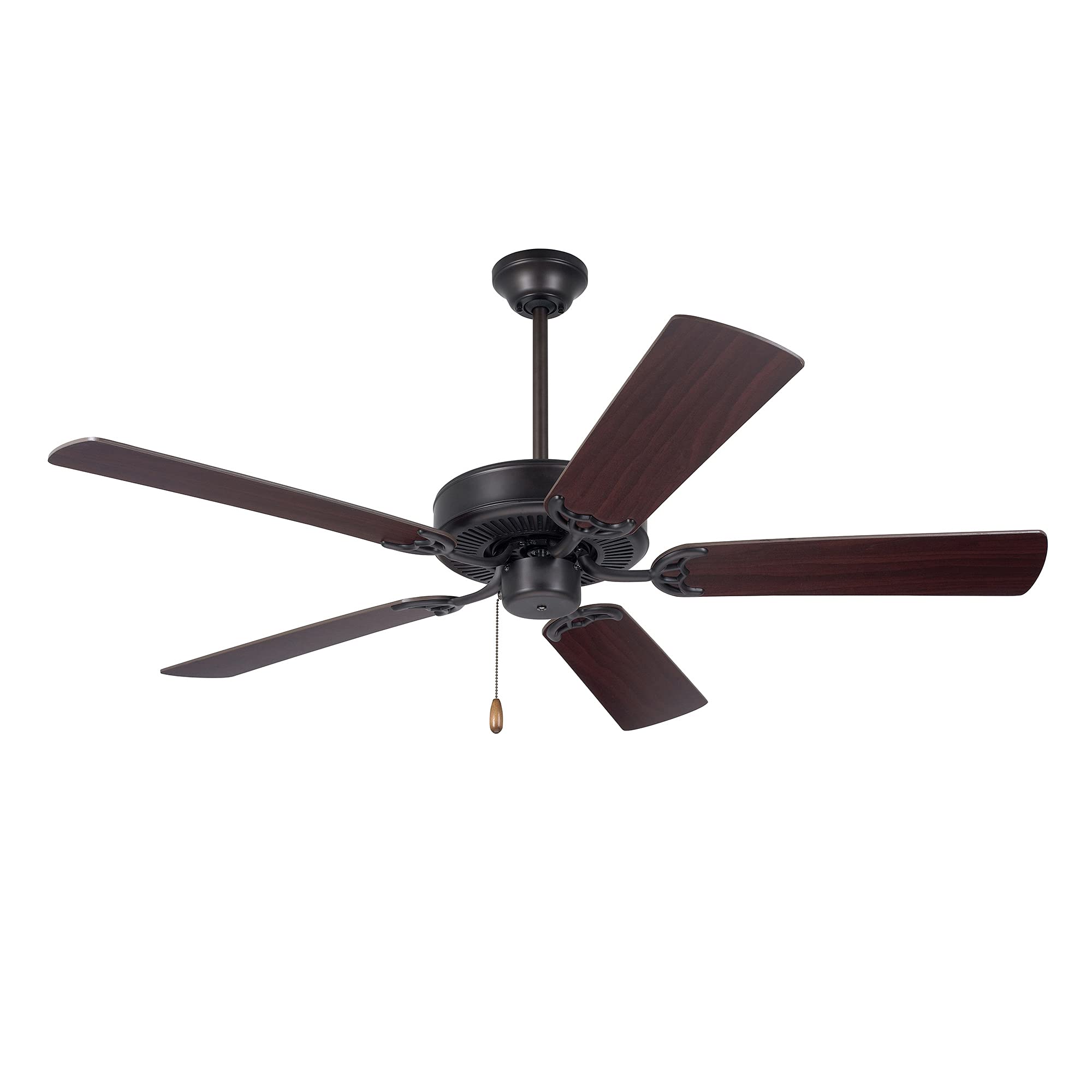 Kathy Ireland HOME 52 Inch Traditional Ceiling Fan with 5 Reversible Blades - Oil Rubbed Bronze Finish, Light Kit Adaptable for Living Room, Bedroom & Outdoor Spaces