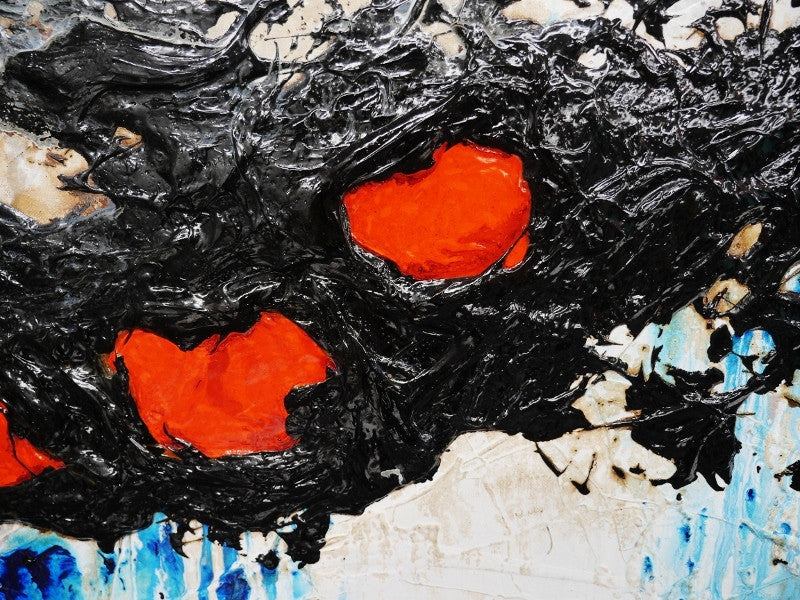 Abstract Burnt Orange Wall Art - Modern Home Decor for Living Room, Bedroom & Office - Inspirational Canvas Painting for Contemporary Interiors