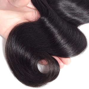 12A 34 Inch Brazilian Virgin Human Hair Bundles - 100% Unprocessed Body Wave Weave Hair Extensions, Natural Black Color for Styling & Volume Boost | Perfect for Daily Wear, Parties & Special Occasions