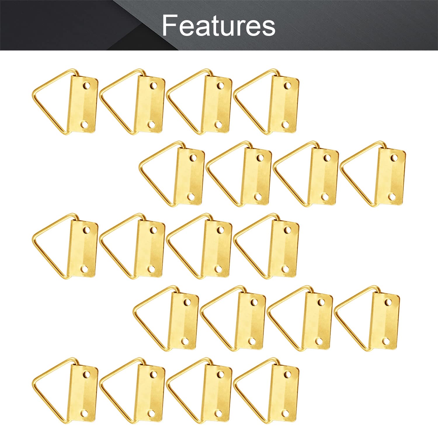 Gold Tone Picture Frame Buckles 50PCS Kit - Home Decor & Photo Hanging Solutions